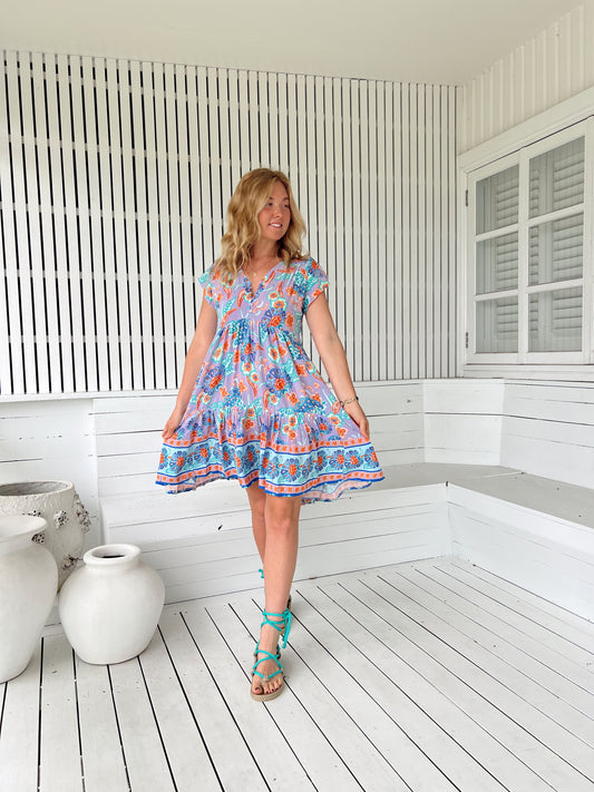 LONG ISLAND PRINT TRACEY DRESS