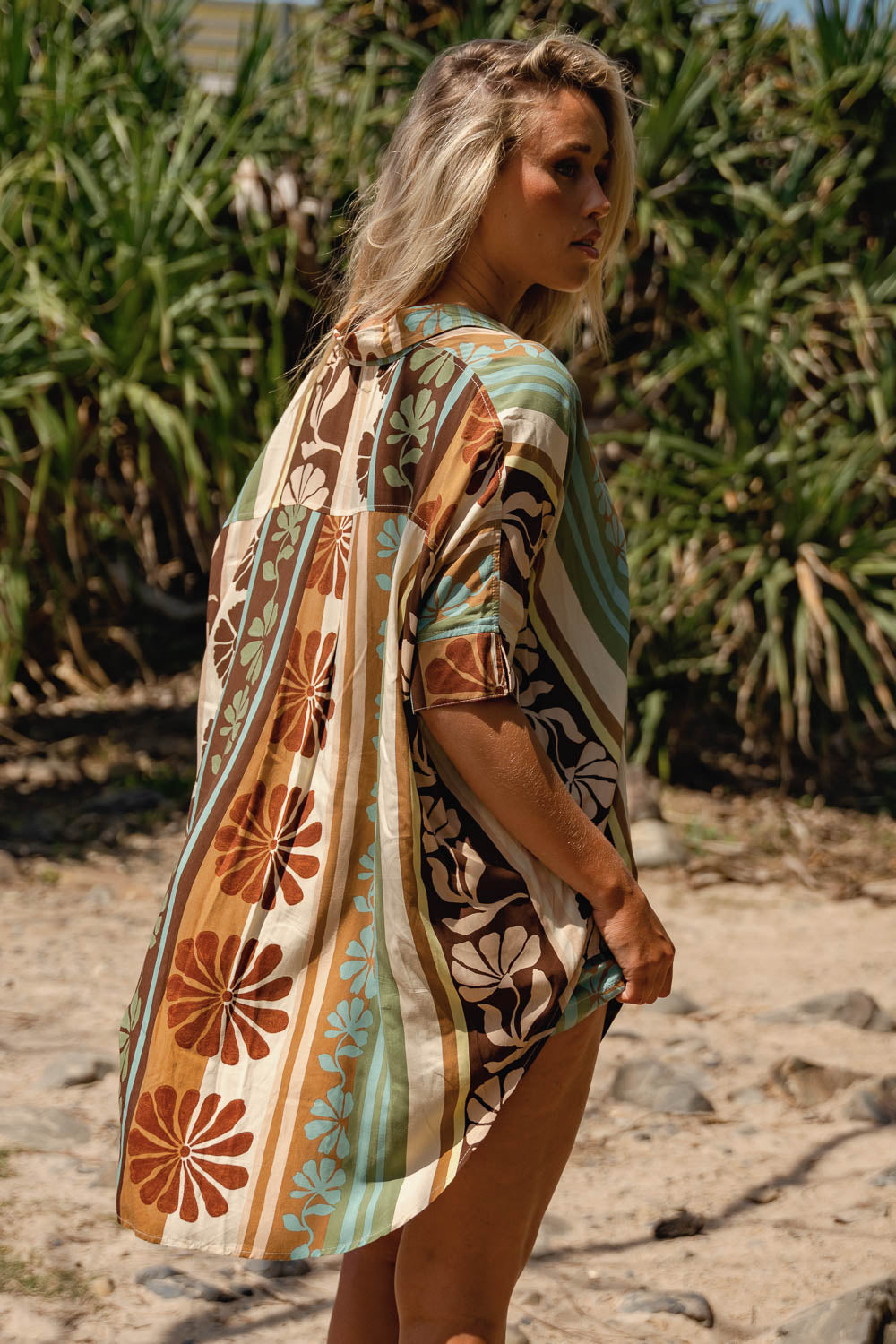 CACAO MIST PRINT RIVER SHIRT