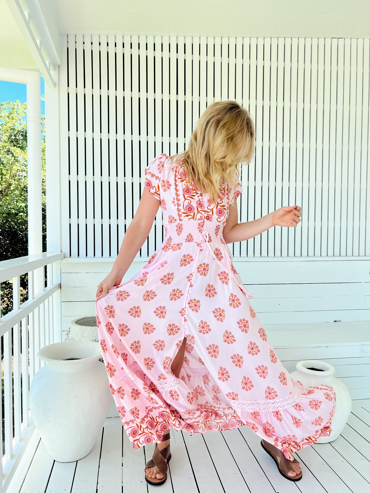DESERT WILDFLOWERS PRINT ROMI MAXI DRESS