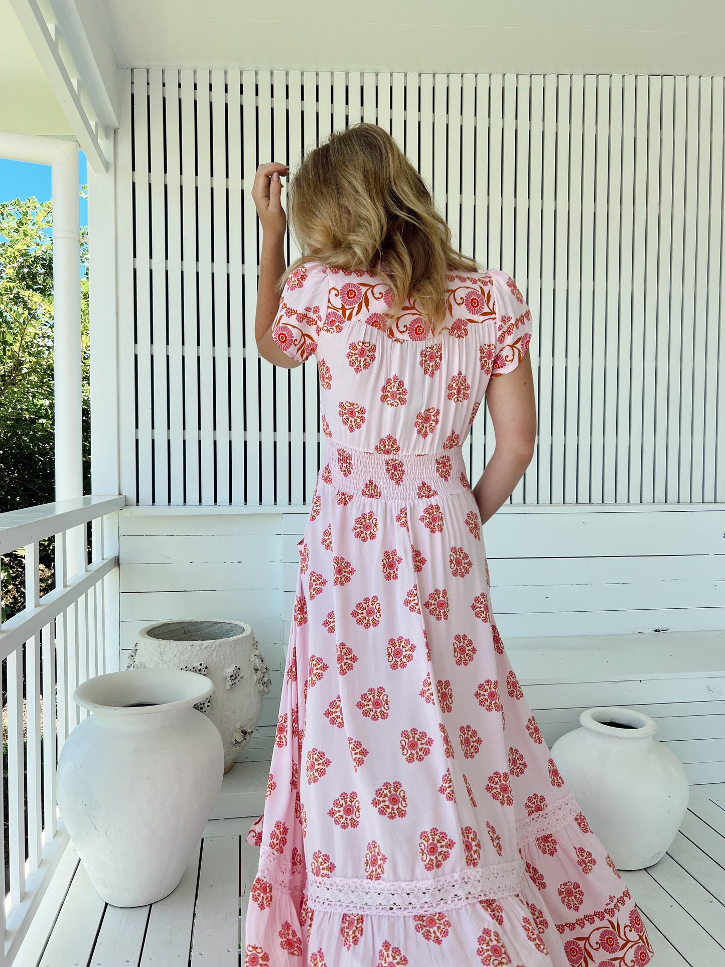 DESERT WILDFLOWERS PRINT ROMI MAXI DRESS