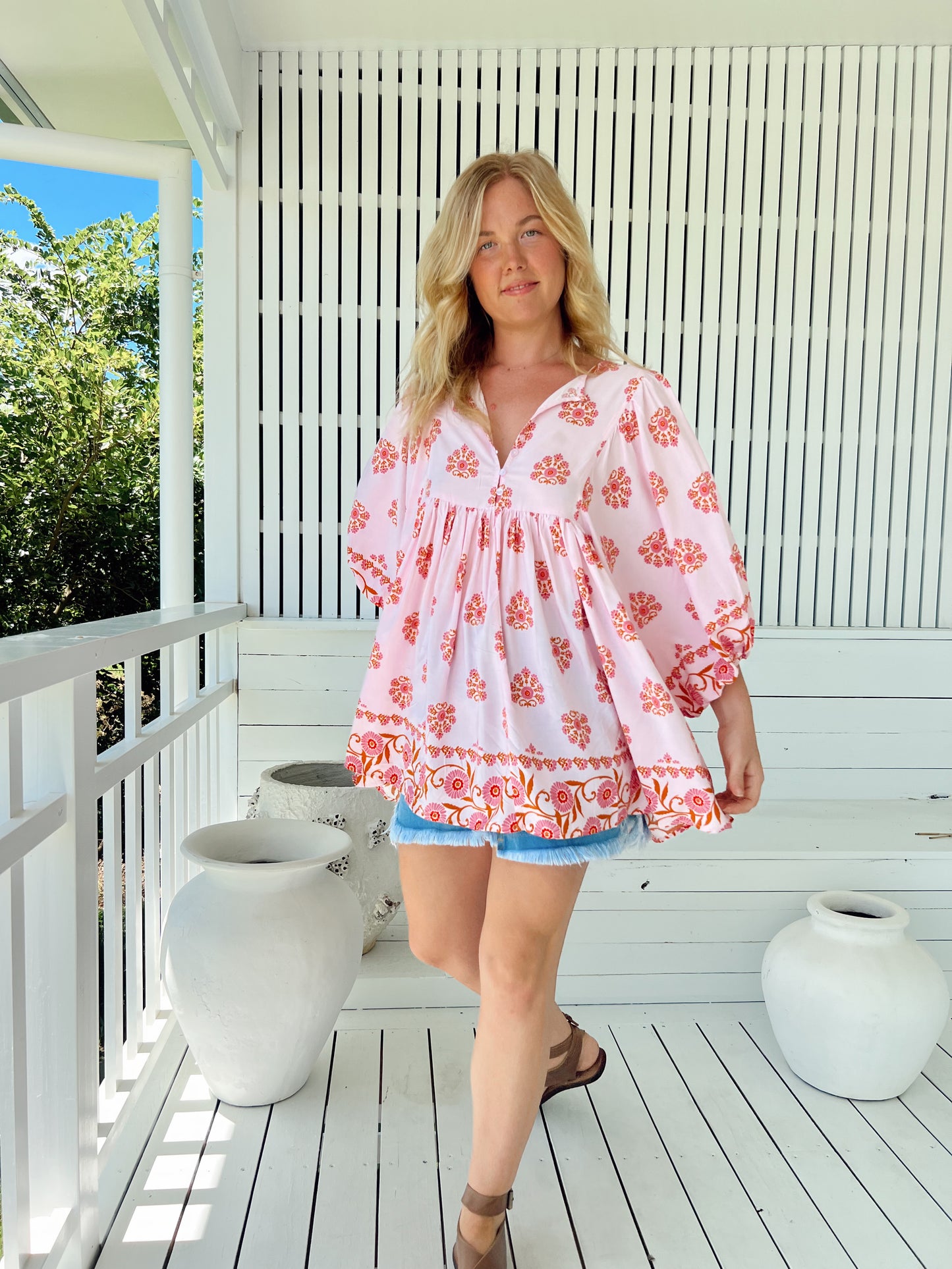 DESERT WILDFLOWERS PRINT POLLI BLOUSE