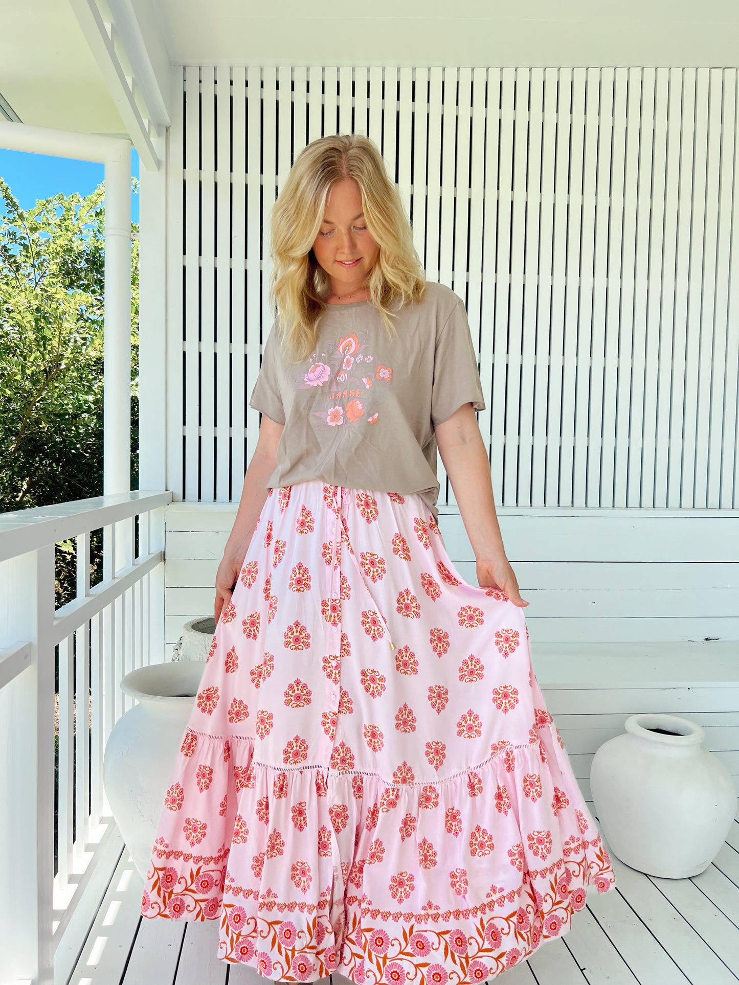 DESERT WILDFLOWERS PRINT DAPHNE SKIRT
