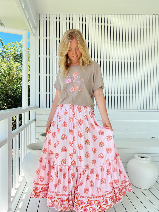 DESERT WILDFLOWERS PRINT DAPHNE SKIRT
