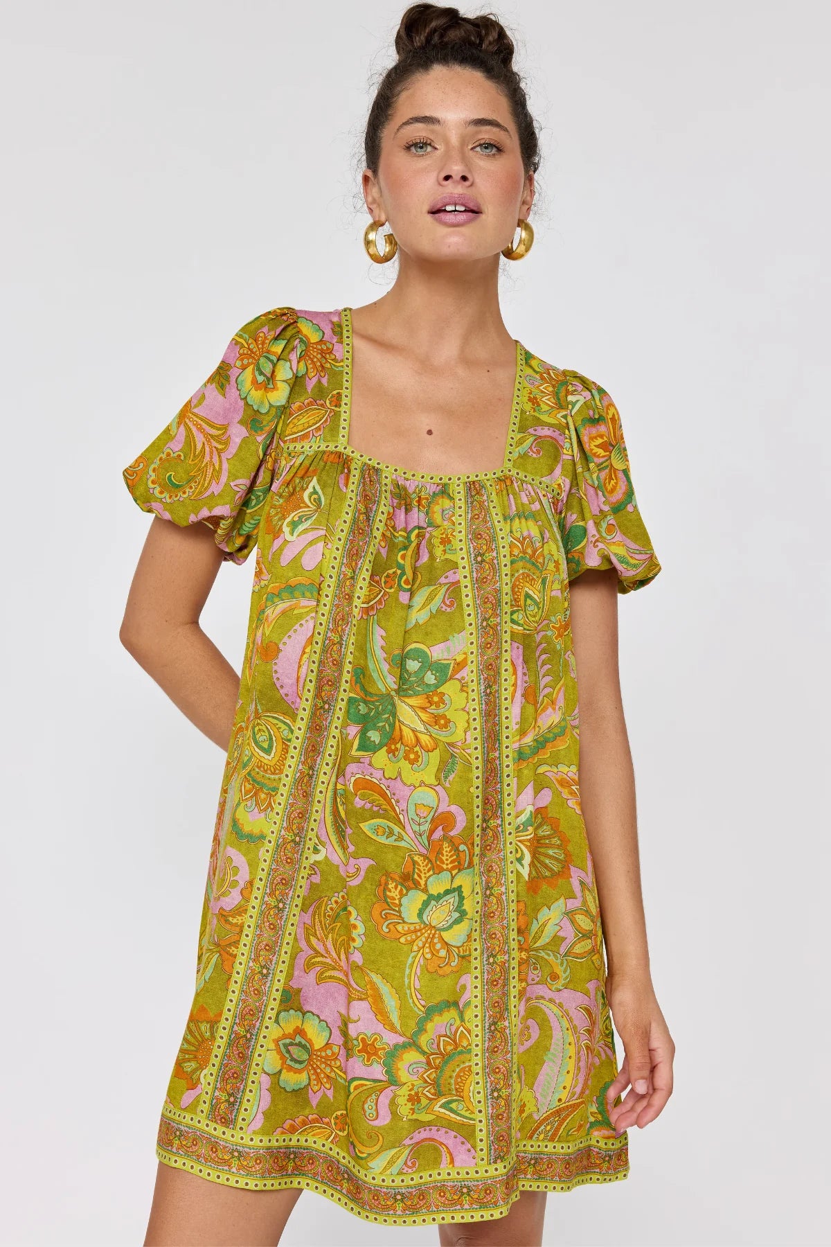 GEMMAH MINI DRESS - OLIVE
