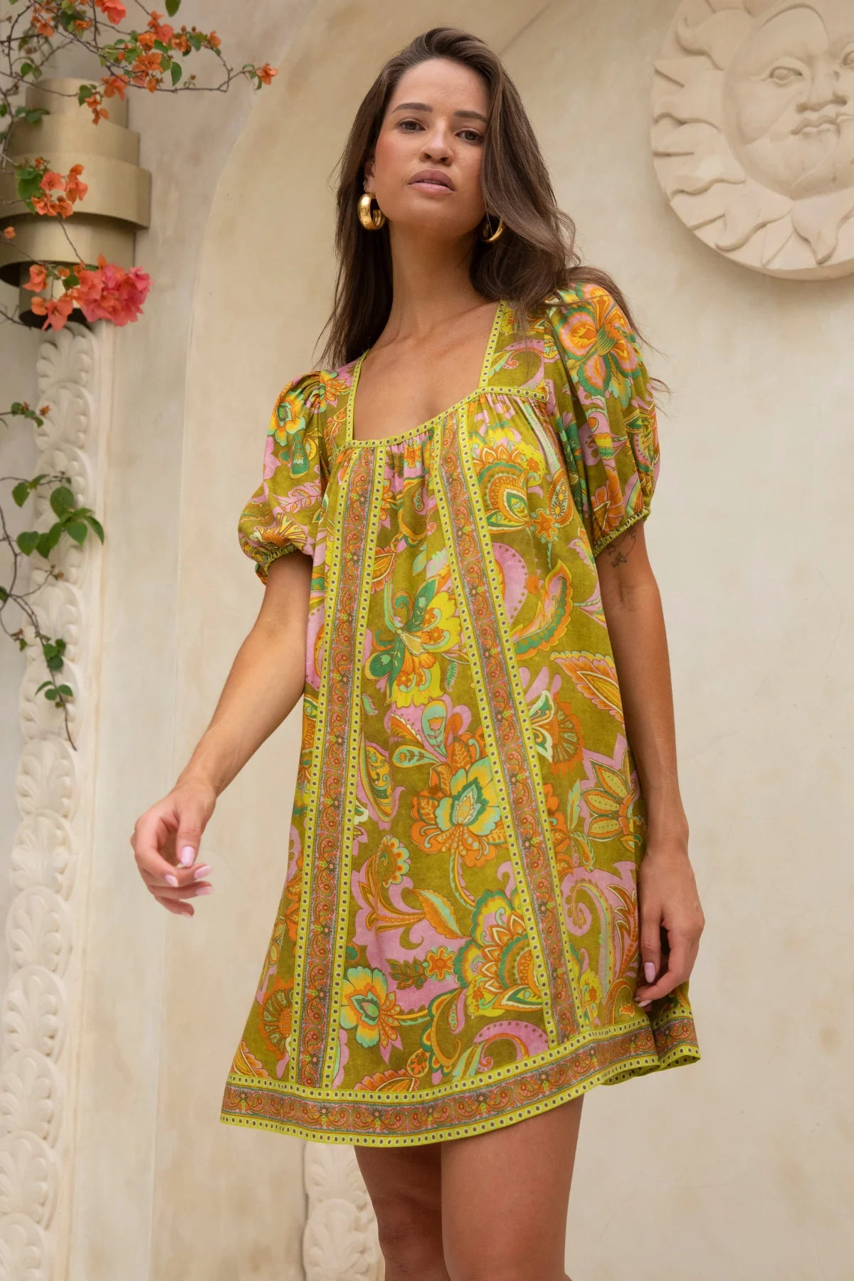 GEMMAH MINI DRESS - OLIVE