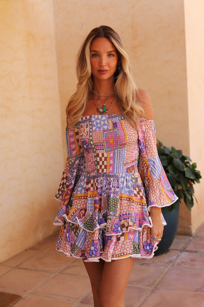 SWEET ILLUSIONS PRINT PRIMROSE DRESS