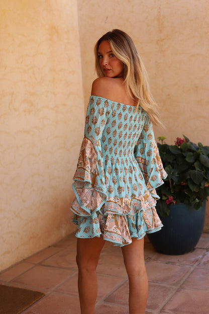 AQUARIUS PRINT PRIMROSE DRESS