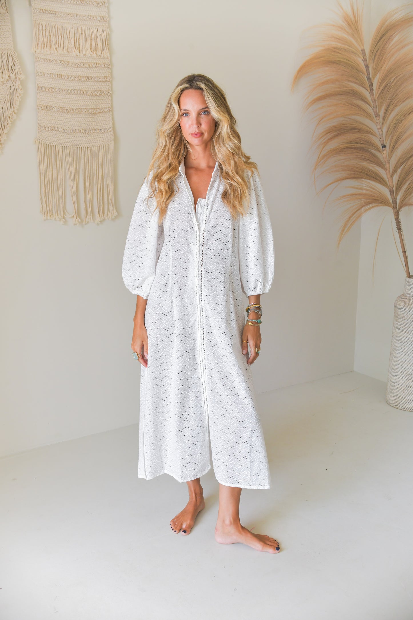 PURE WHISPER EMBROIDERED SELENE MAXI DRESS