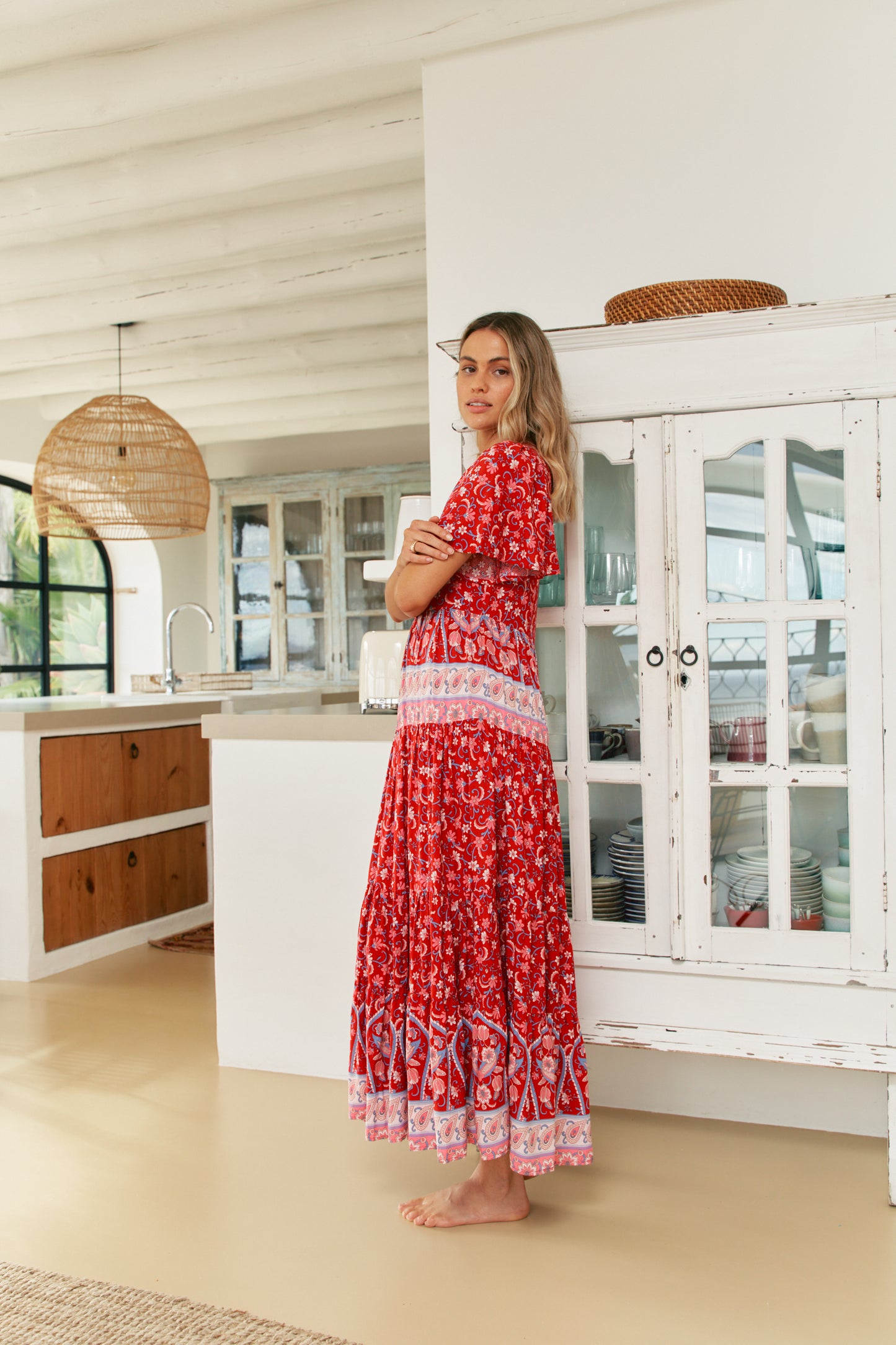 RUBY ROUGE PRINT OLLI MAXI