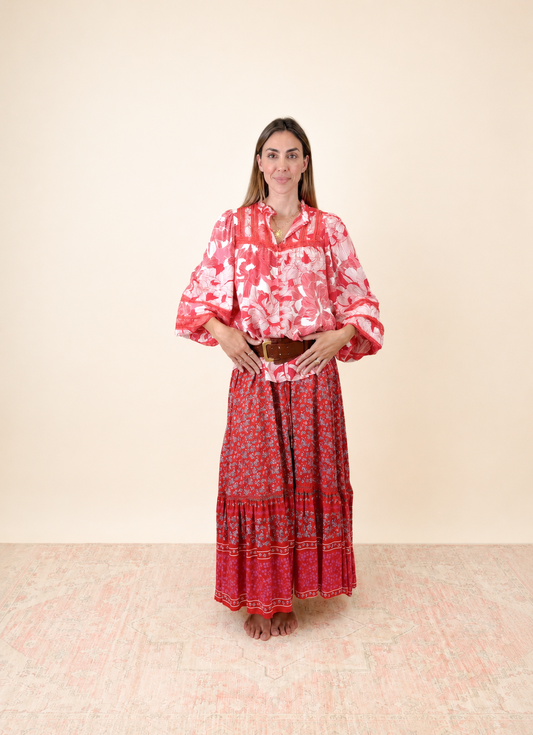 HIBISCUS PRINT DAPHNE SKIRT