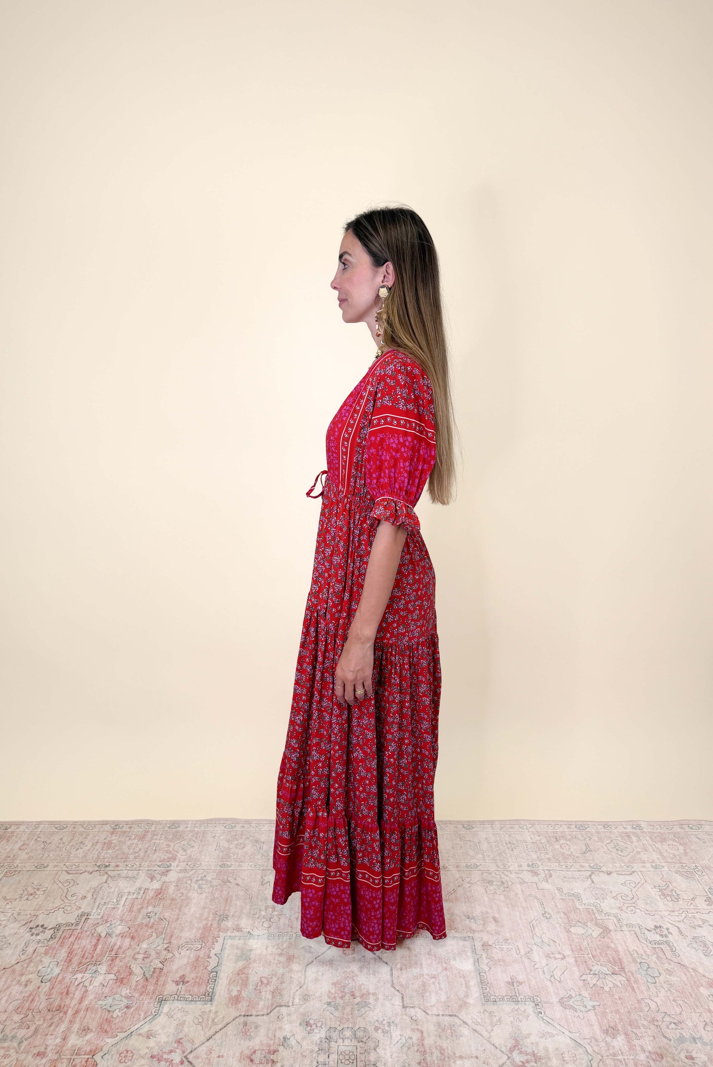 HIBISCUS PRINT LORENA MAXI DRESS
