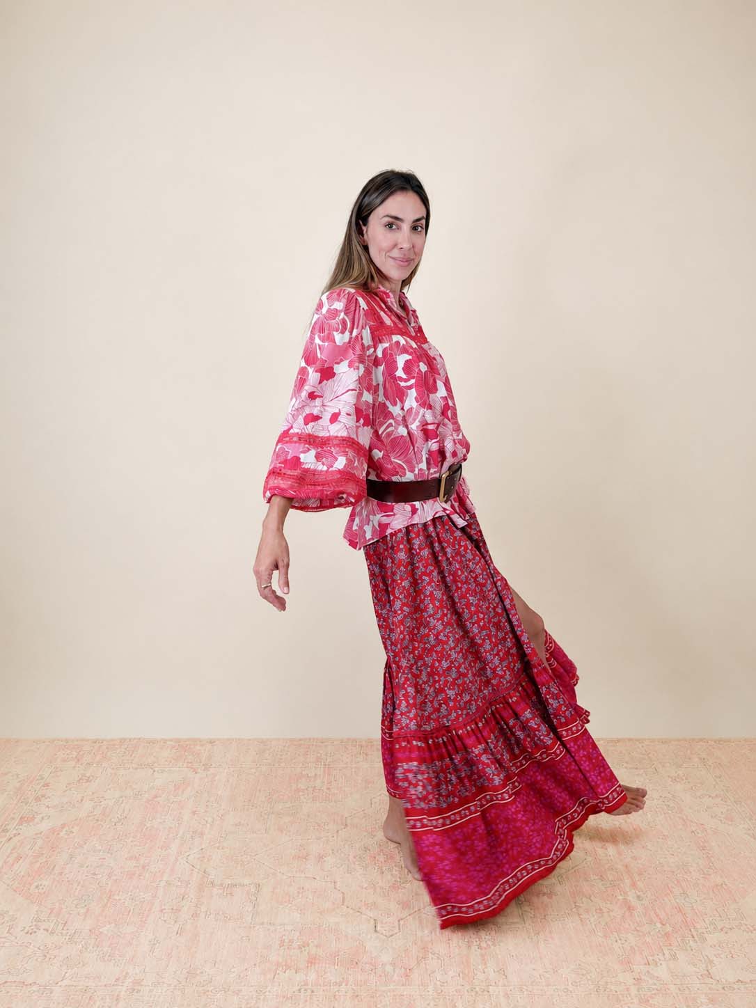 HIBISCUS PRINT DAPHNE SKIRT