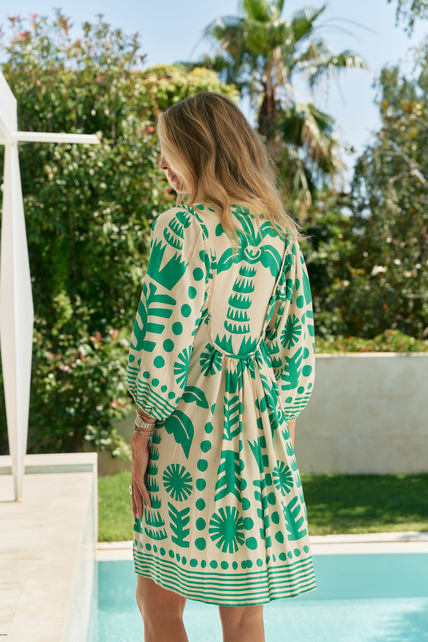 NAZARE PRINT BOHEME MINI DRESS