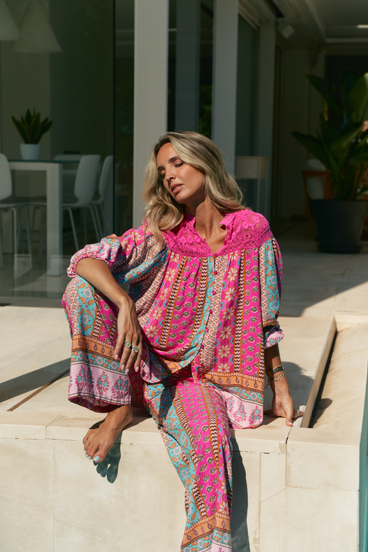 CEDELLA PRINT FLORENCE BLOUSE