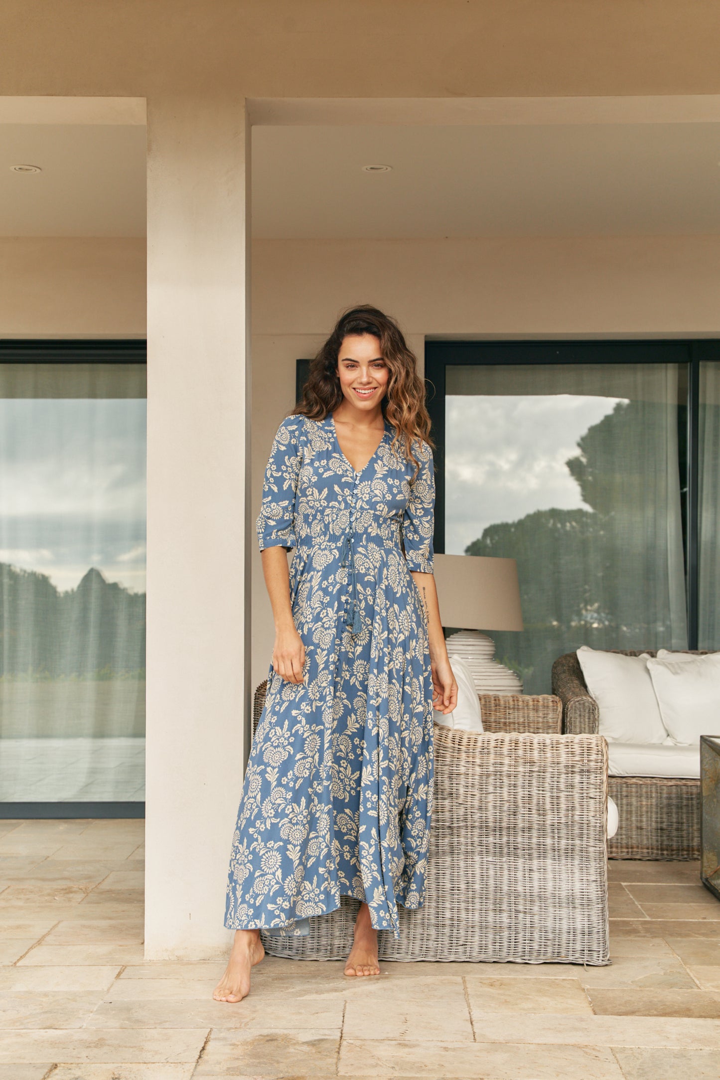 DAY DREAM SEA PRINT INDIANA MAXI