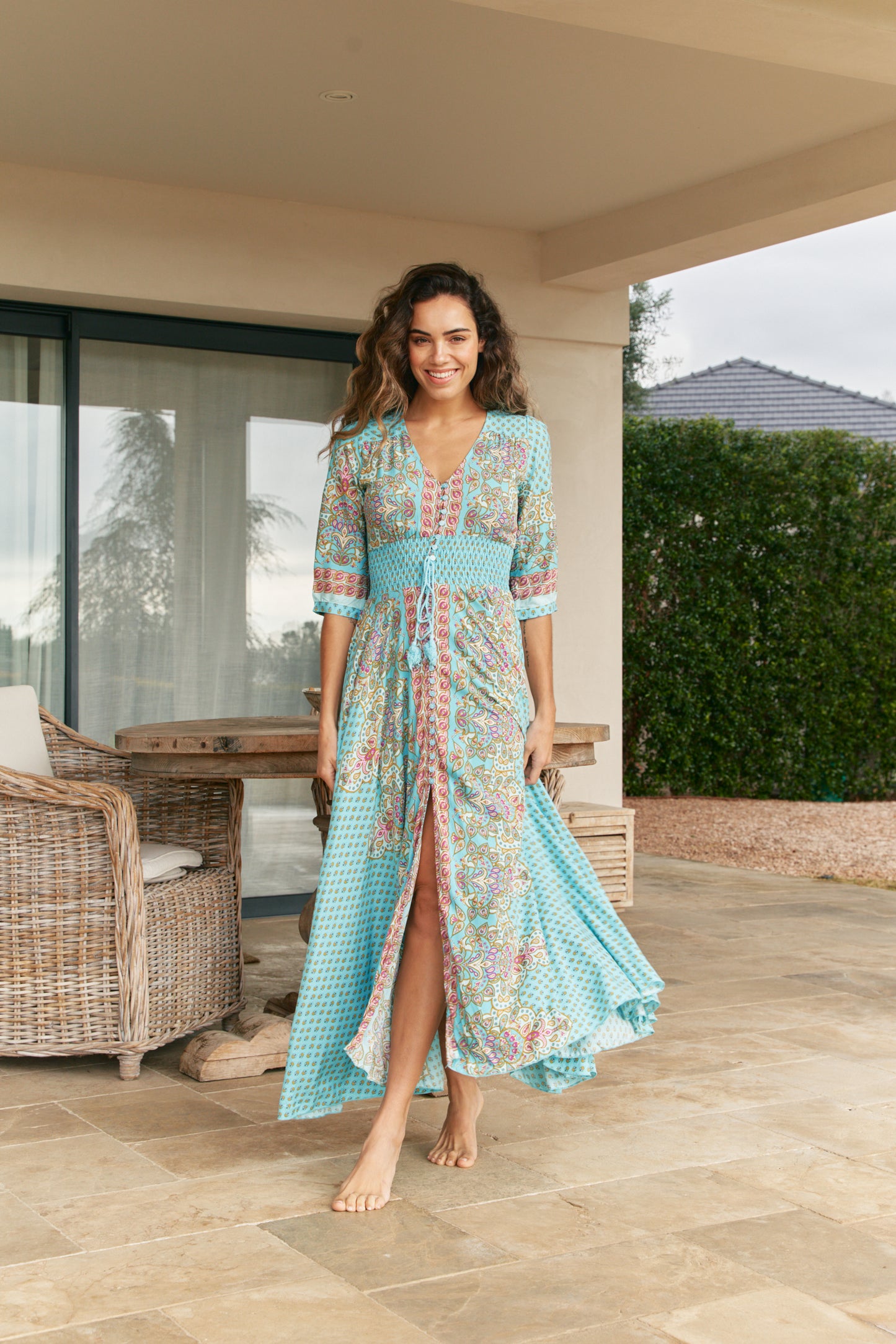 ATLANTIS PRINT INDIANA MAXI DRESS