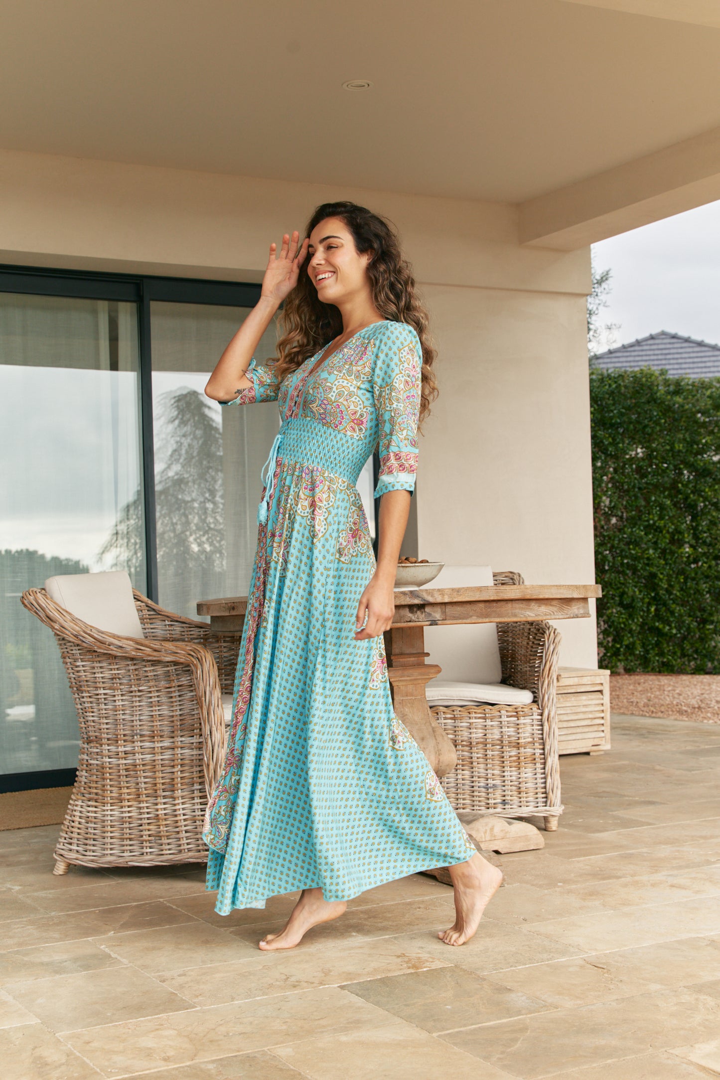 ATLANTIS PRINT INDIANA MAXI DRESS