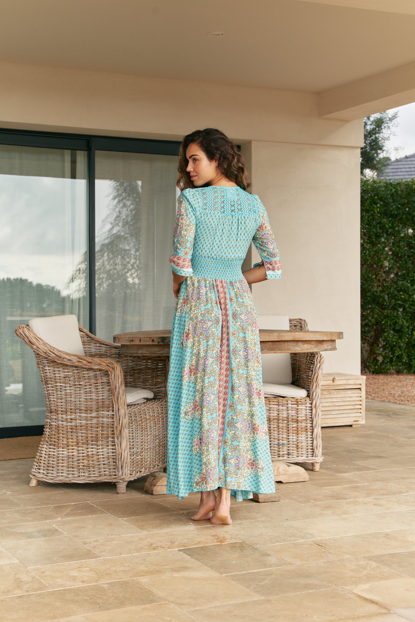 ATLANTIS PRINT INDIANA MAXI DRESS