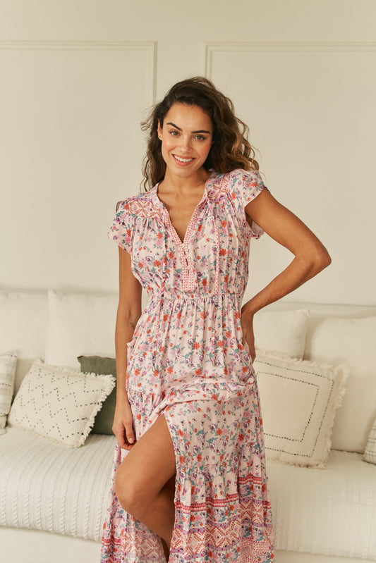 NADIRA PRINT CLARKE DRESS