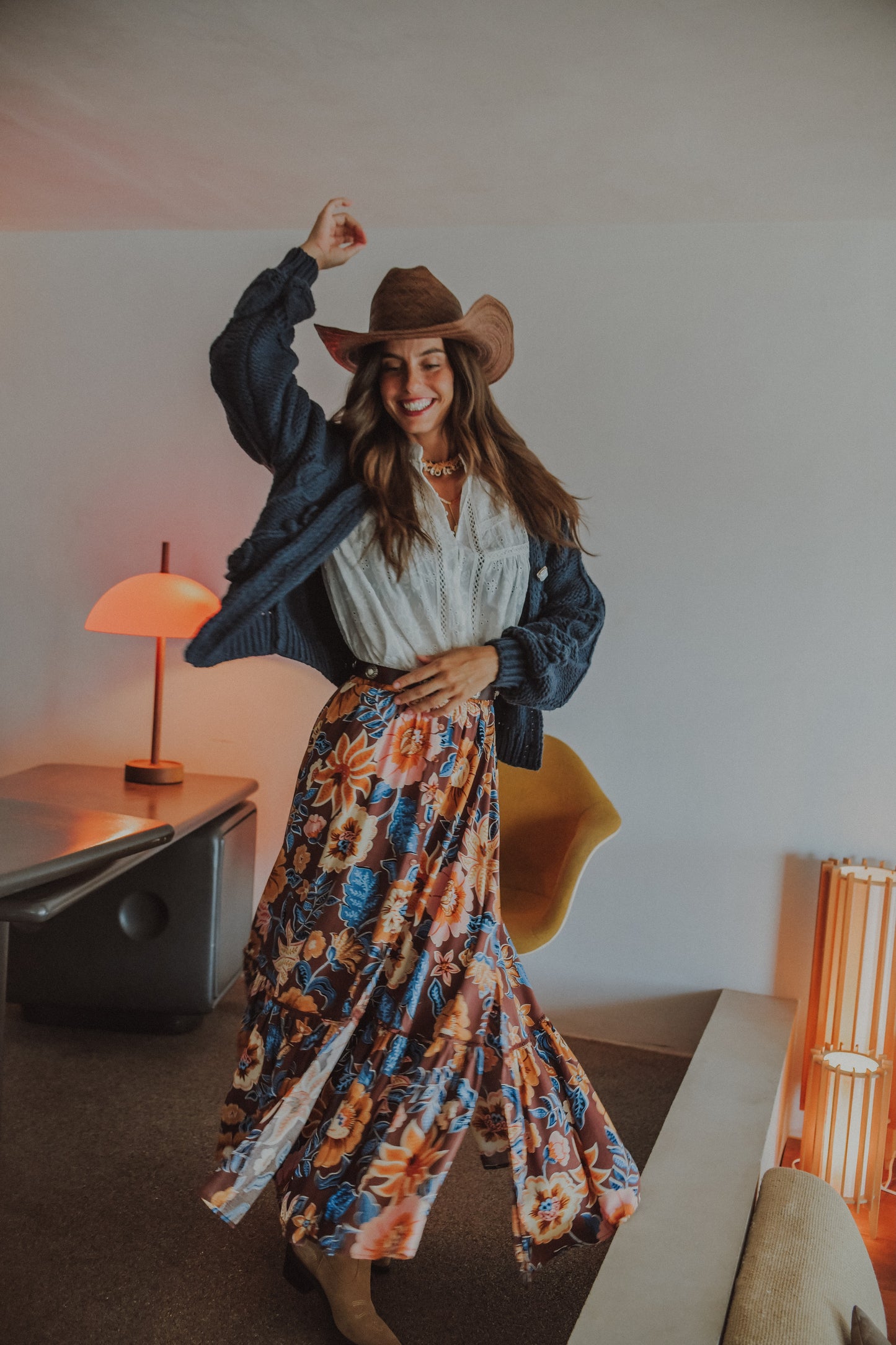 TIERRA PRINT DAPHNE SKIRT