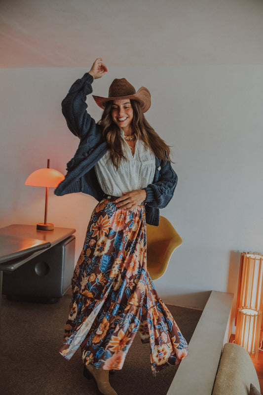 TIERRA PRINT DAPHNE SKIRT