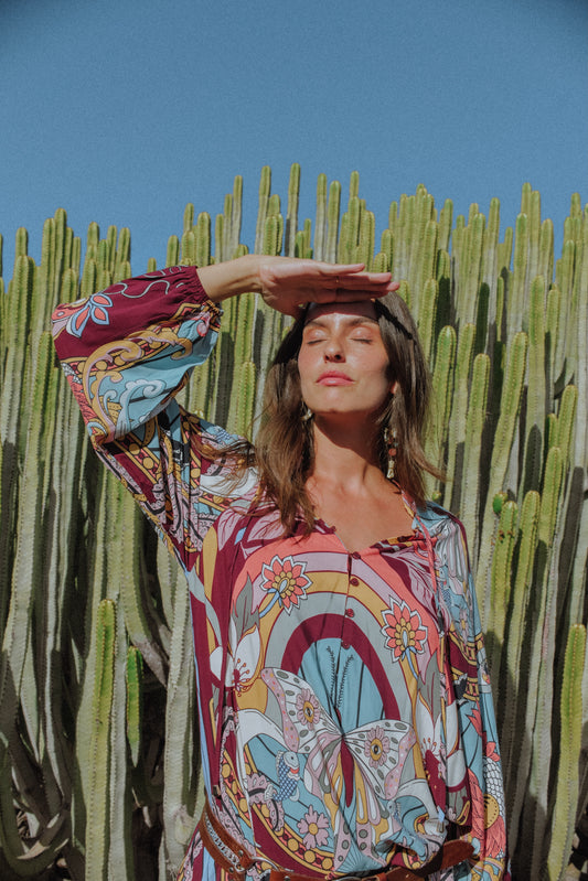 WILD HEARTS PRINT WINTER BREE MAXI