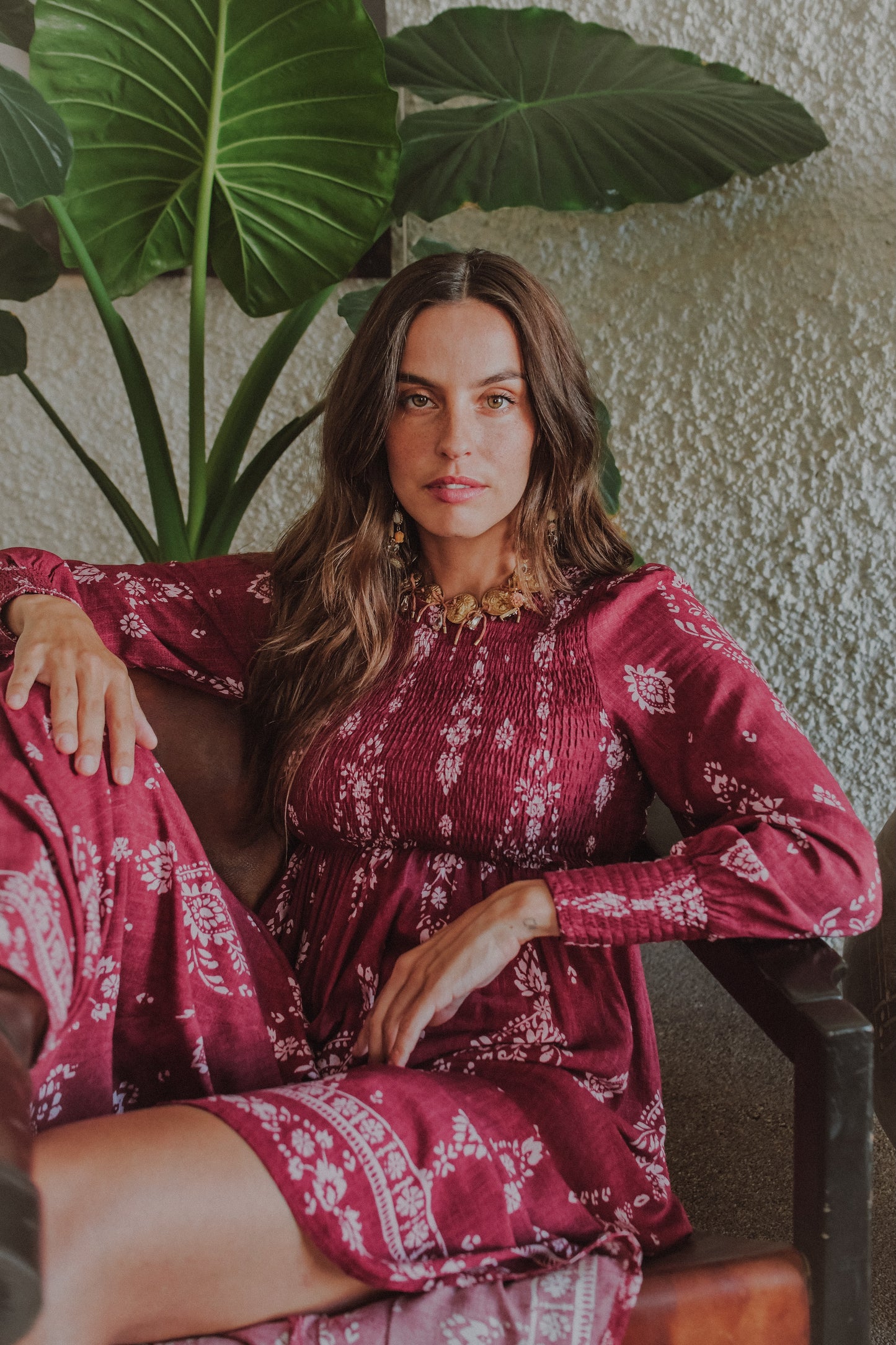 RHUBARB PRINT BELLA MAXI DRESS