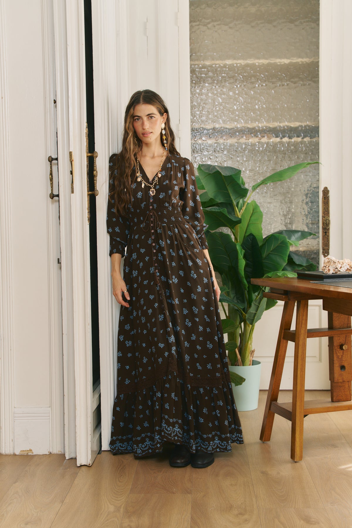 JUNIPER PRINT SABRINA MAXI DRESS
