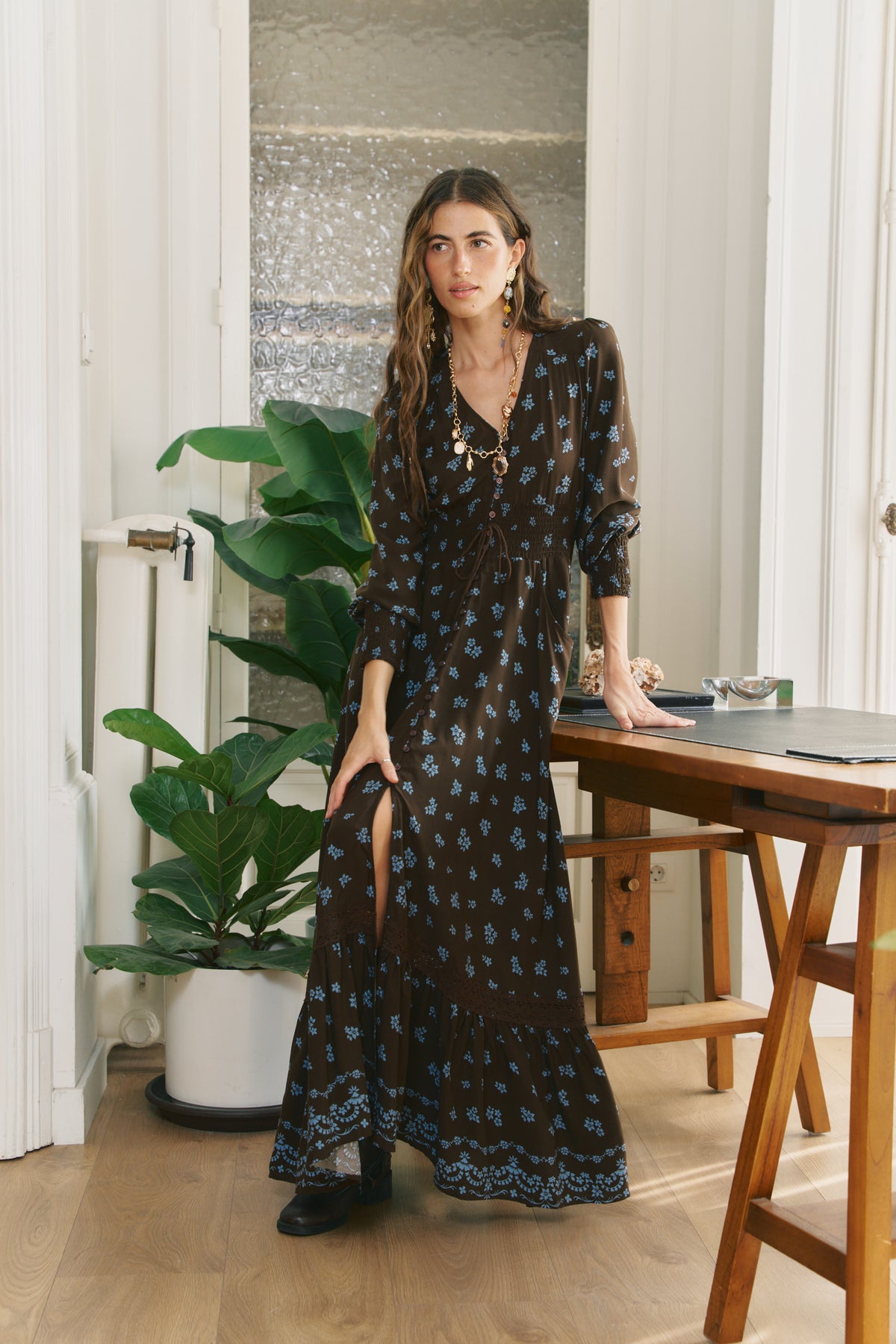 JUNIPER PRINT SABRINA MAXI DRESS