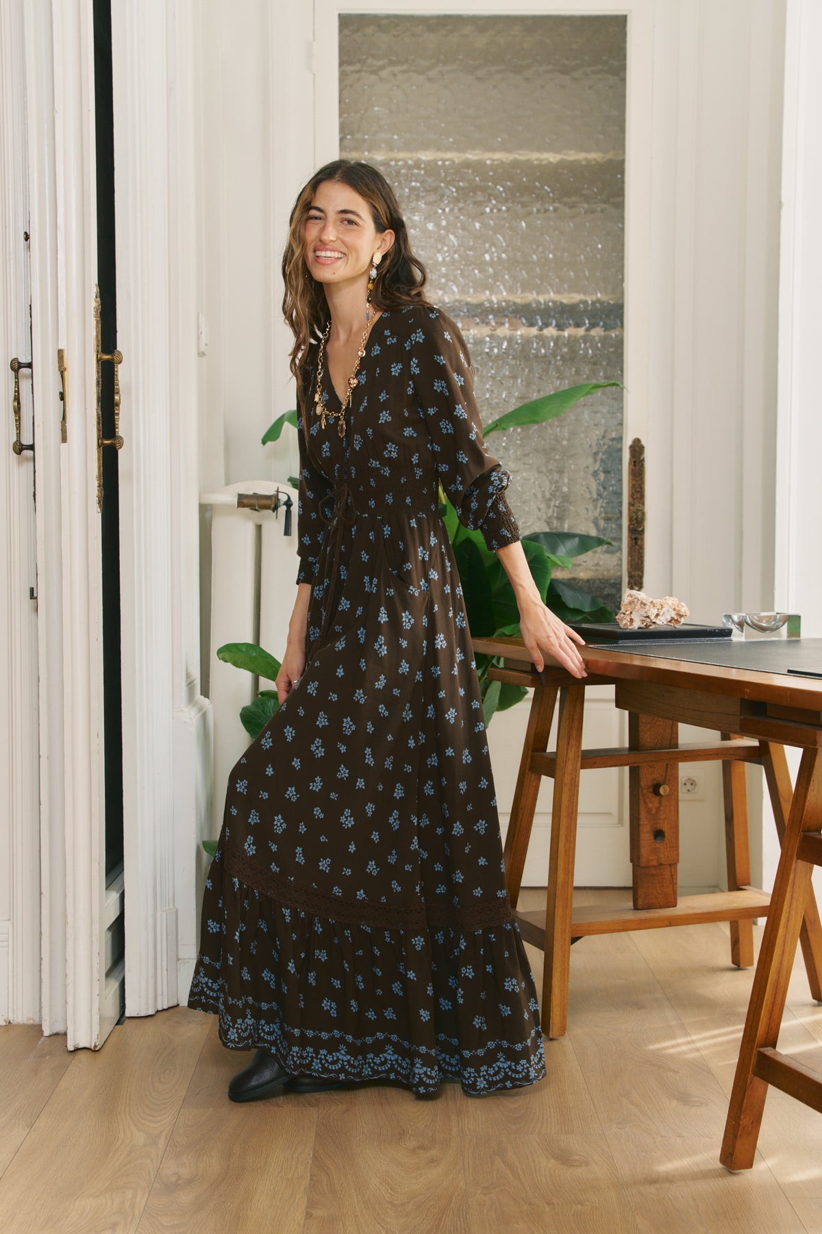 JUNIPER PRINT SABRINA MAXI DRESS