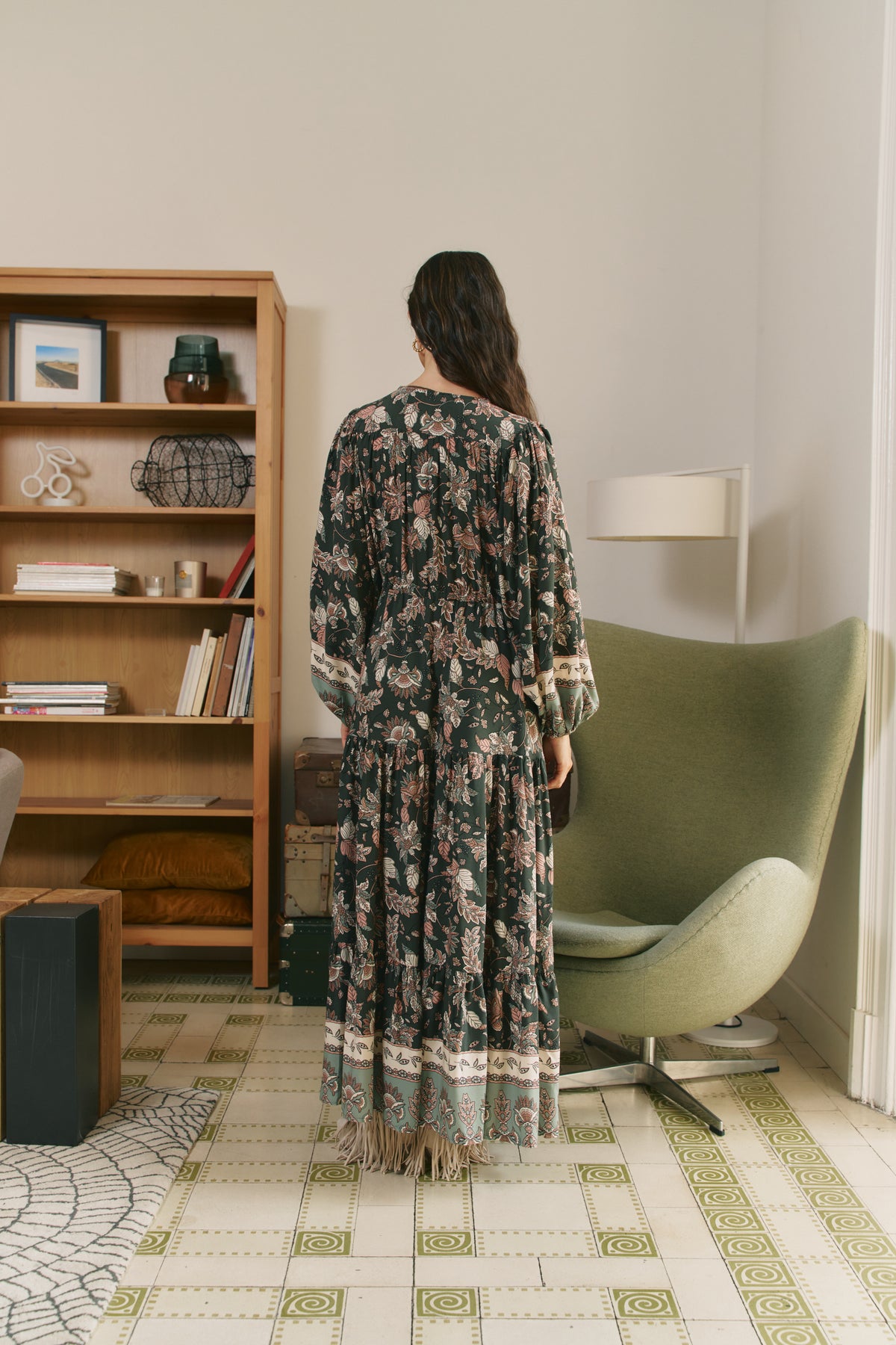 GREEN HAZE PRINT TERESA MAXI DRESS