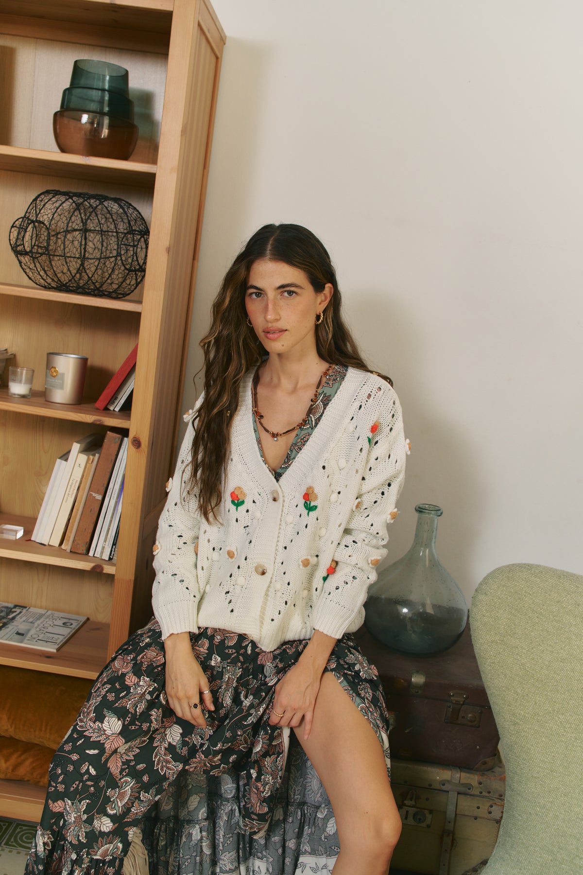 WHITE GARDEN KNIT