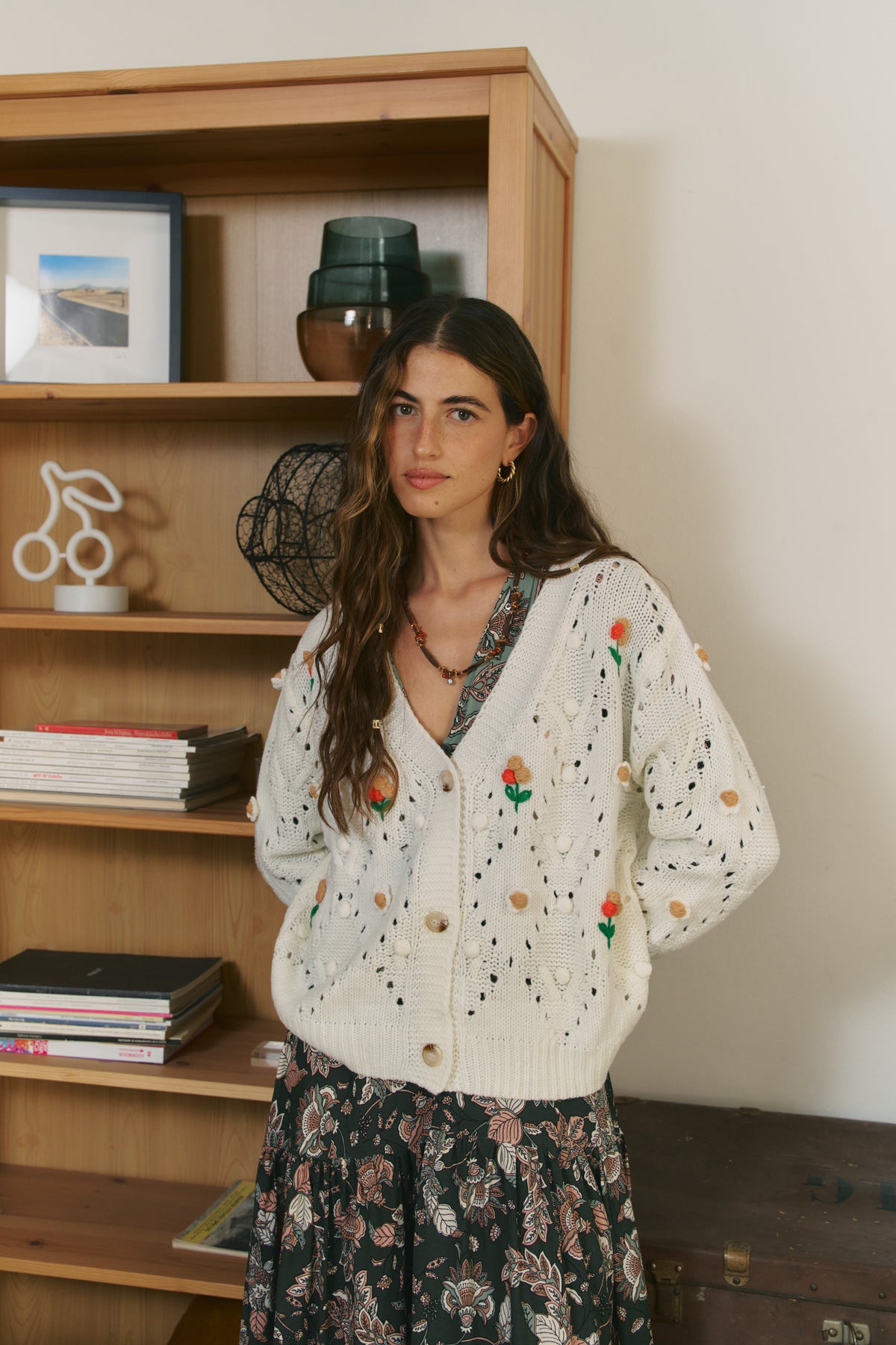 WHITE GARDEN KNIT