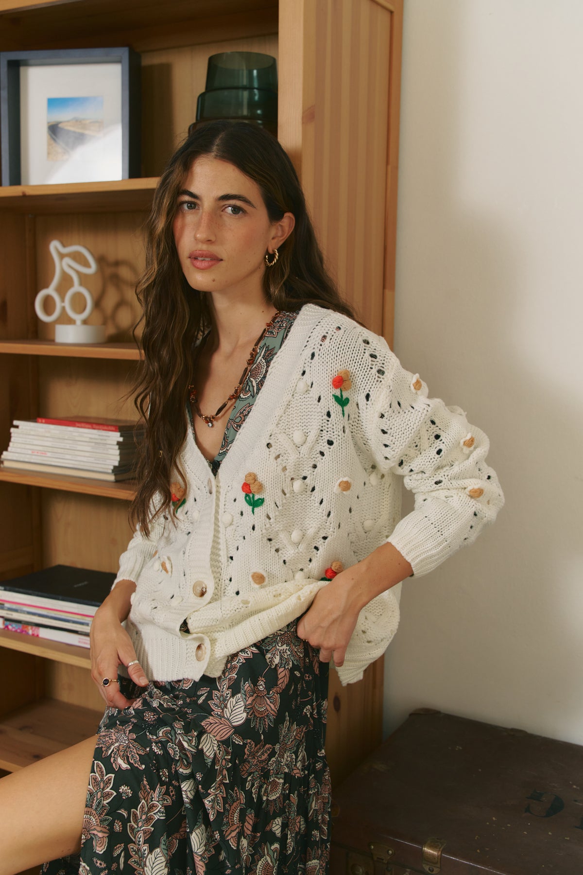 WHITE GARDEN KNIT