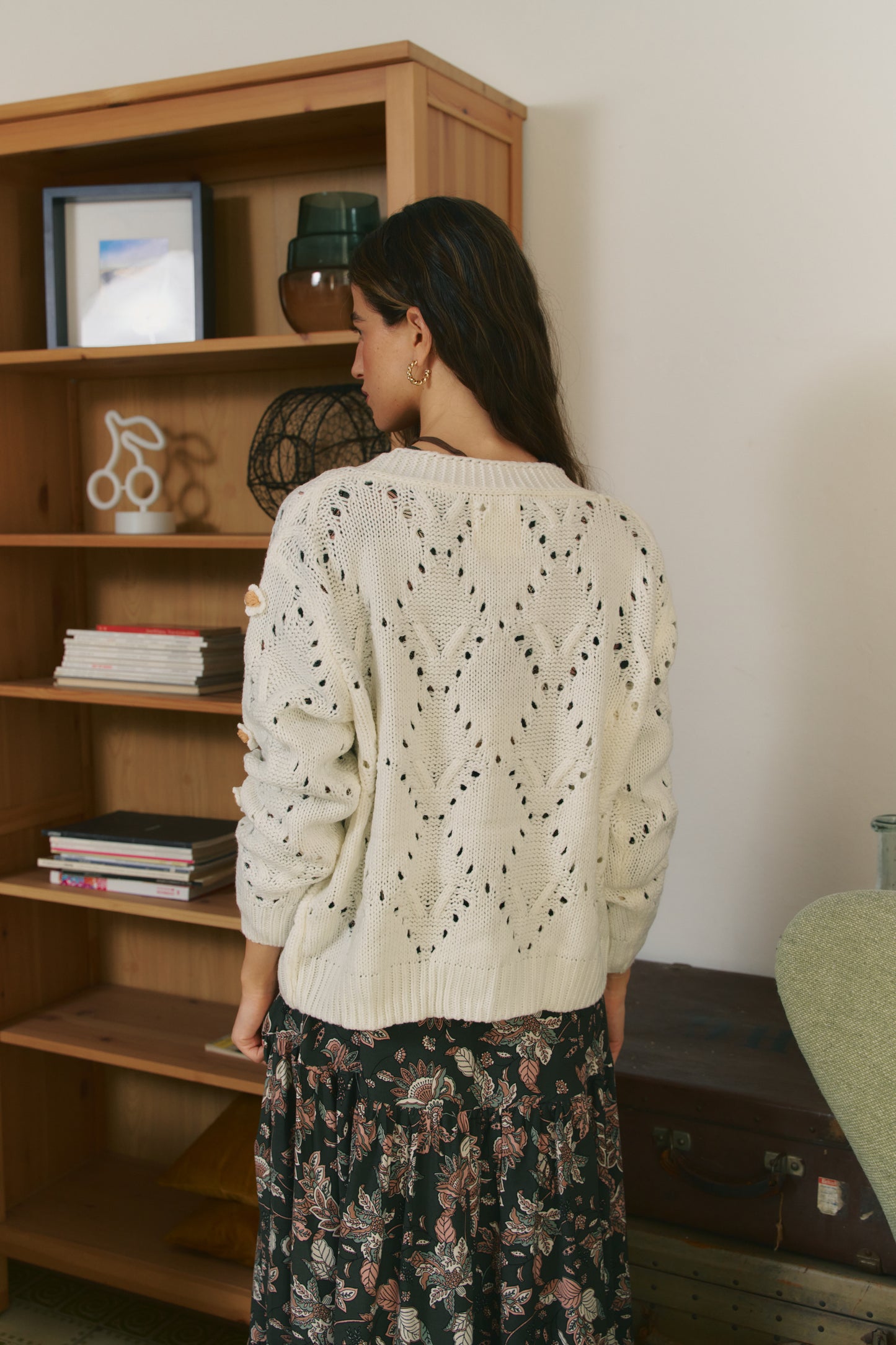 WHITE GARDEN KNIT