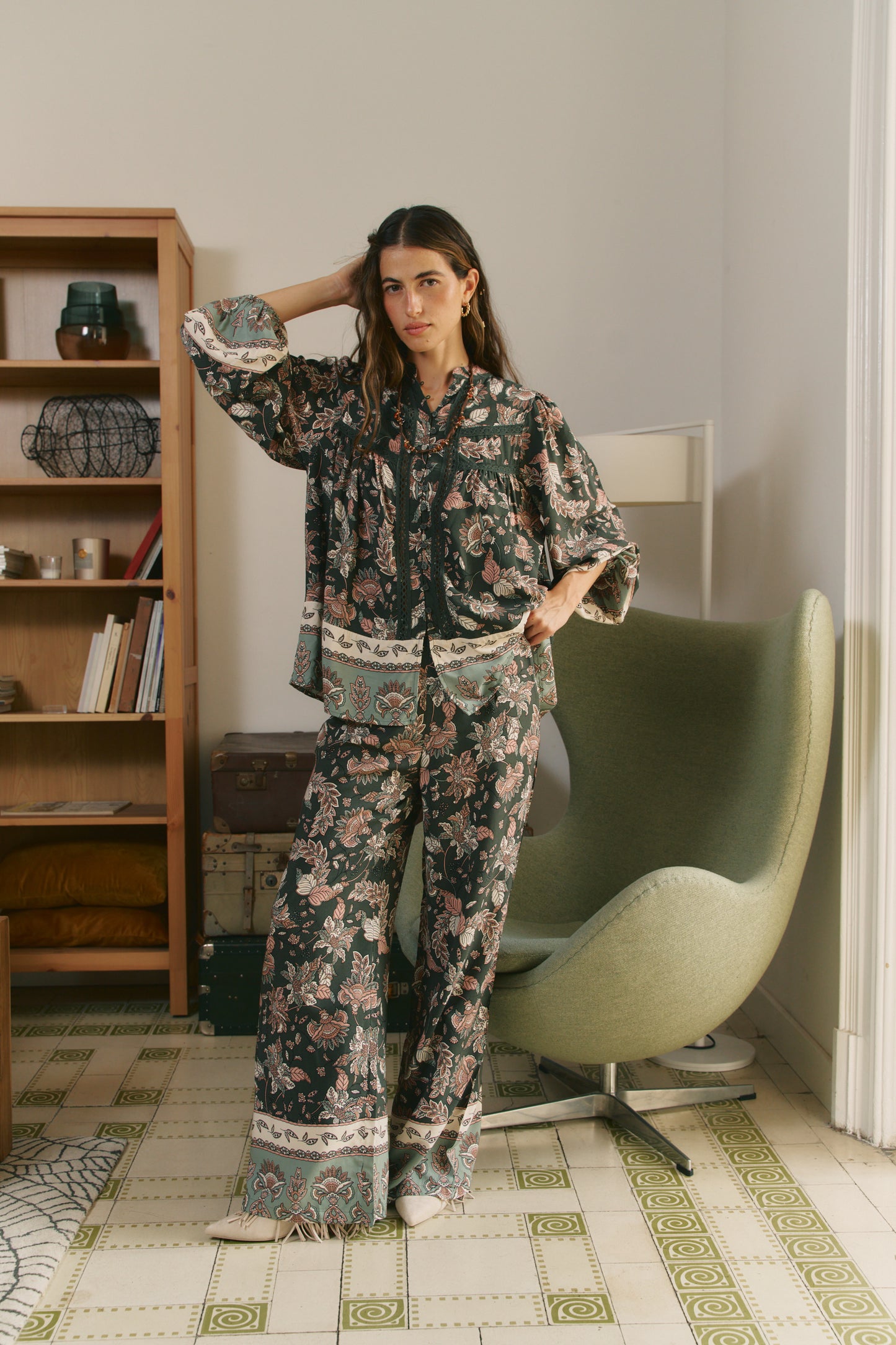 GREEN HAZE PRINT JAX PANTS