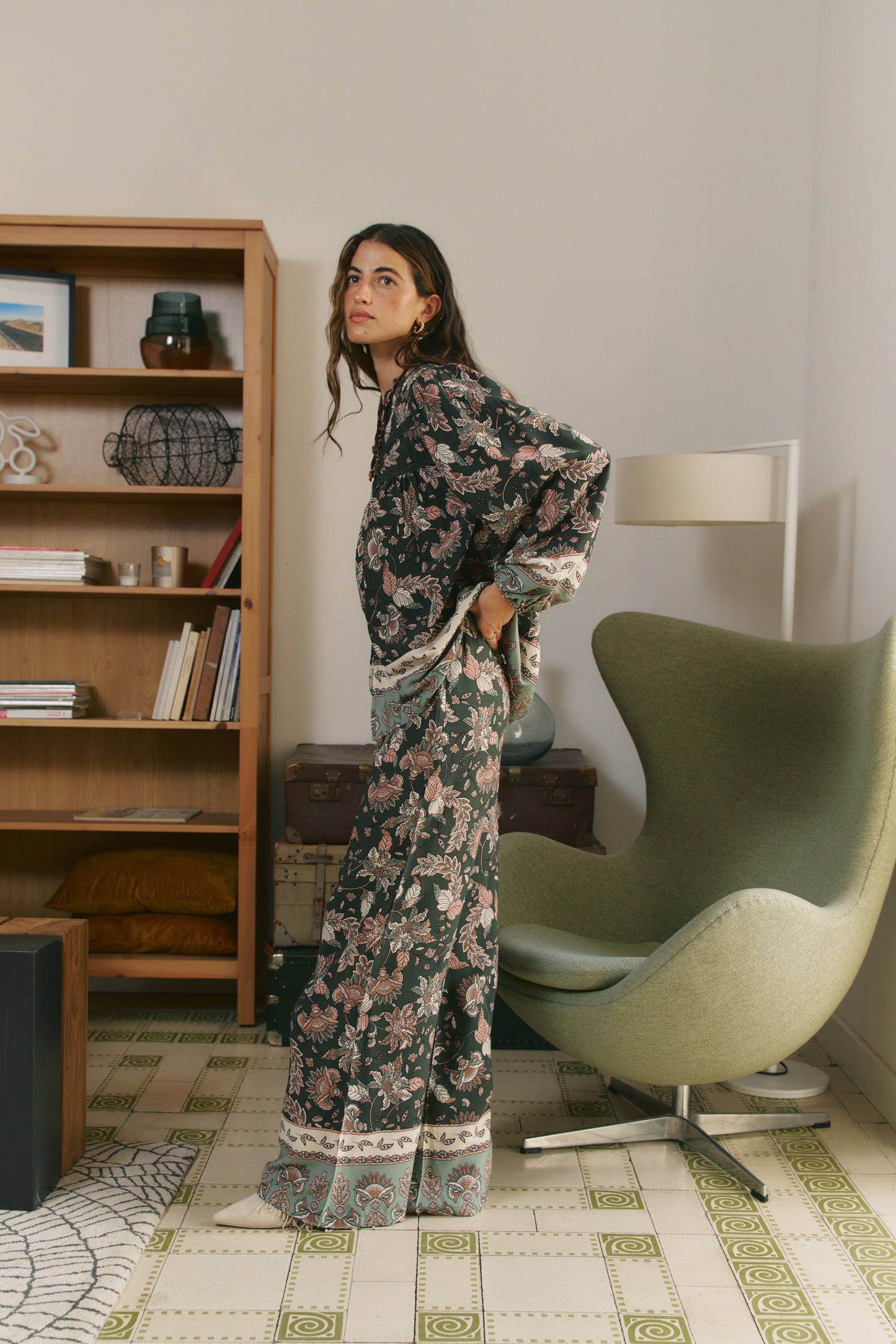 GREEN HAZE PRINT JAX PANTS