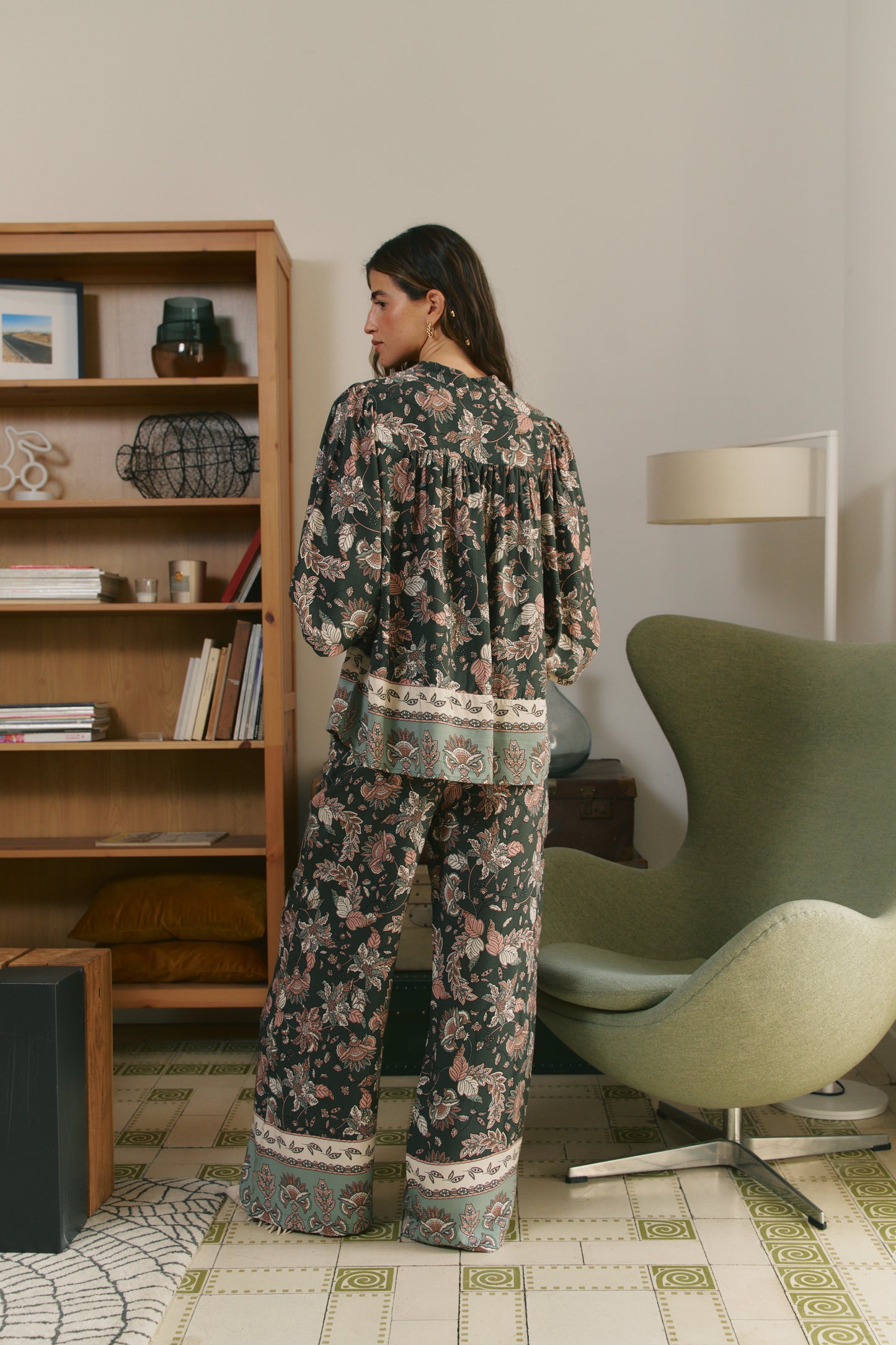 GREEN HAZE PRINT JAX PANTS