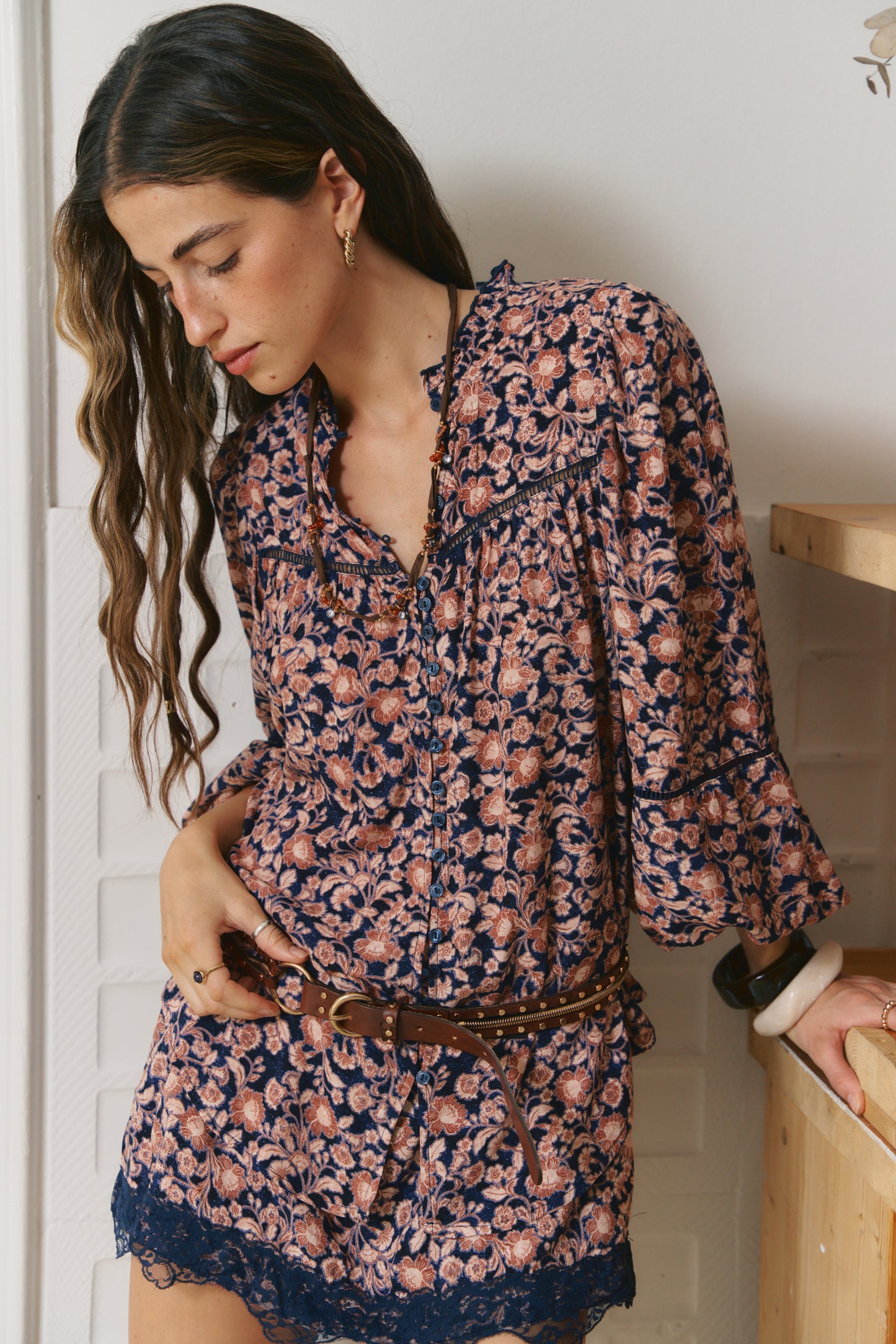 MIDNIGHT MEADOW PRINT CYRA BLOUSE
