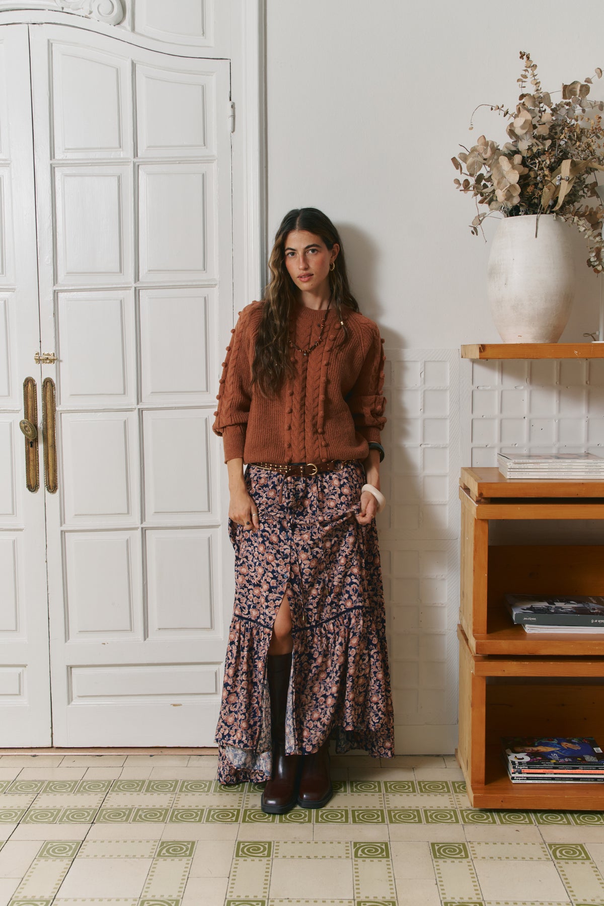 MIDNIGHT MEADOW PRINT DAPHNE SKIRT