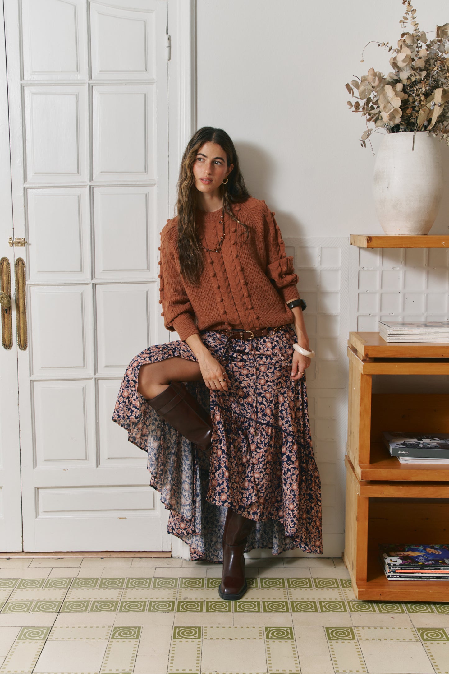 MIDNIGHT MEADOW PRINT DAPHNE SKIRT