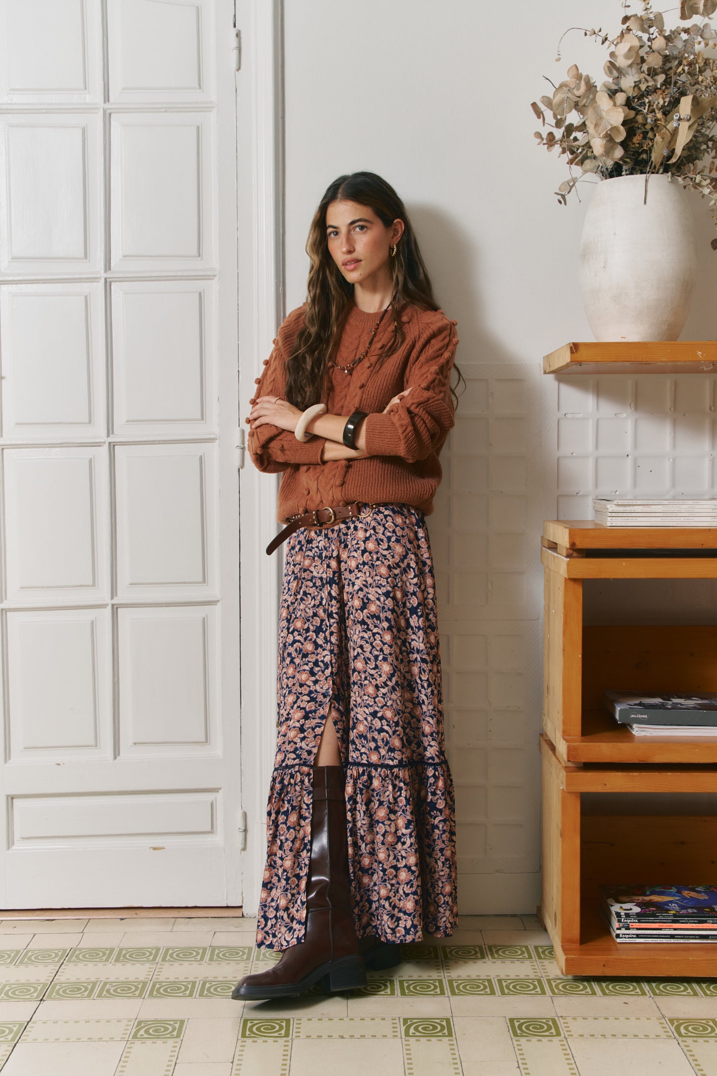 MIDNIGHT MEADOW PRINT DAPHNE SKIRT