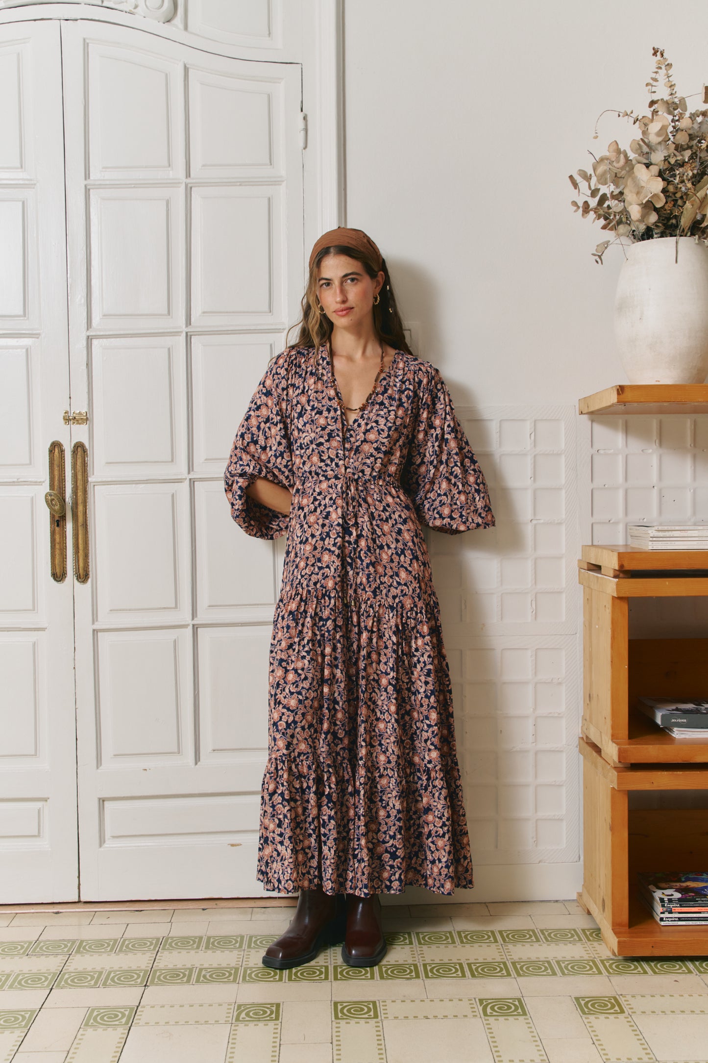 MIDNIGHT MEADOW PRINT TERESA MAXI DRESS