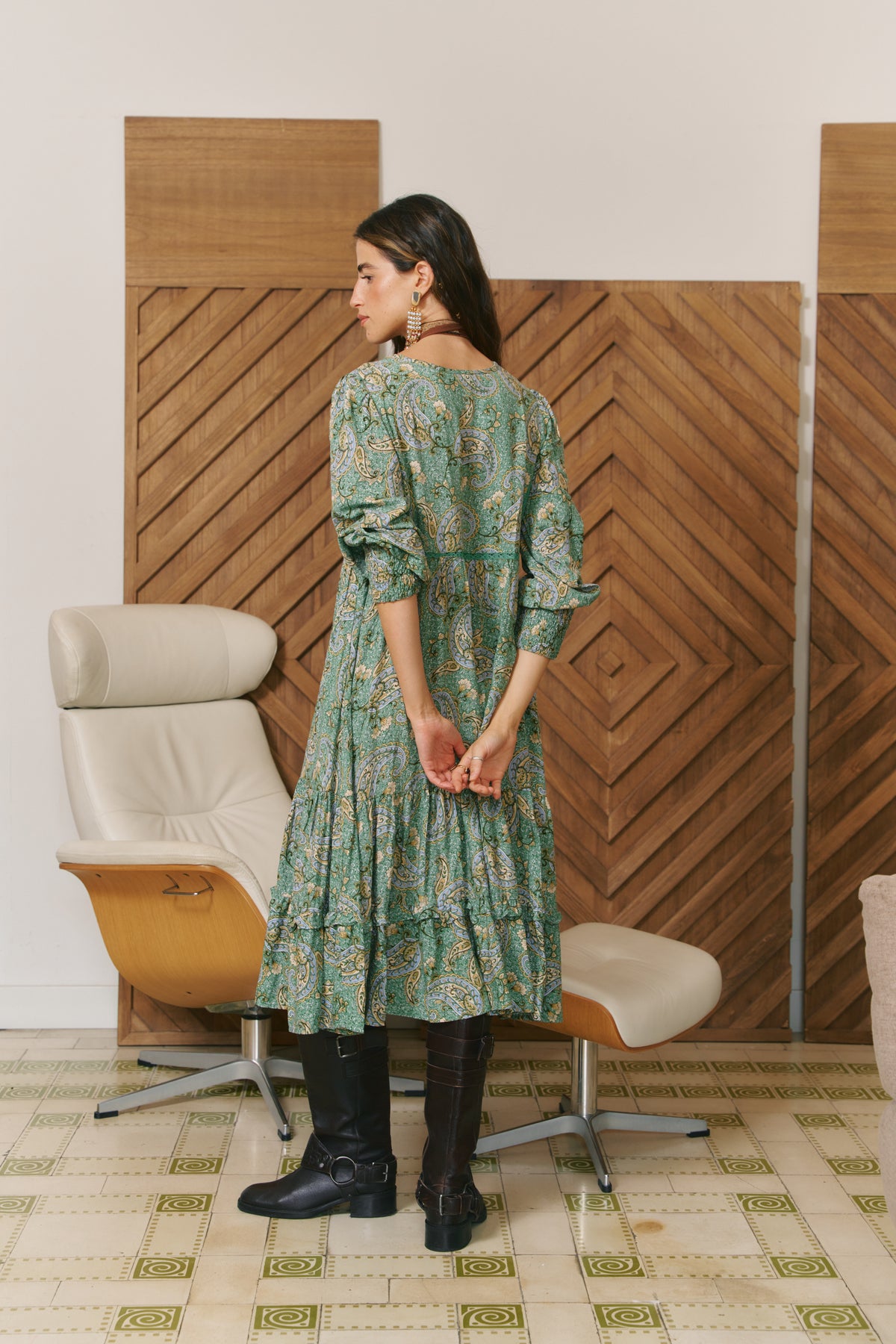 SAGEWOOD PRINT MONDAY MIDI DRESS