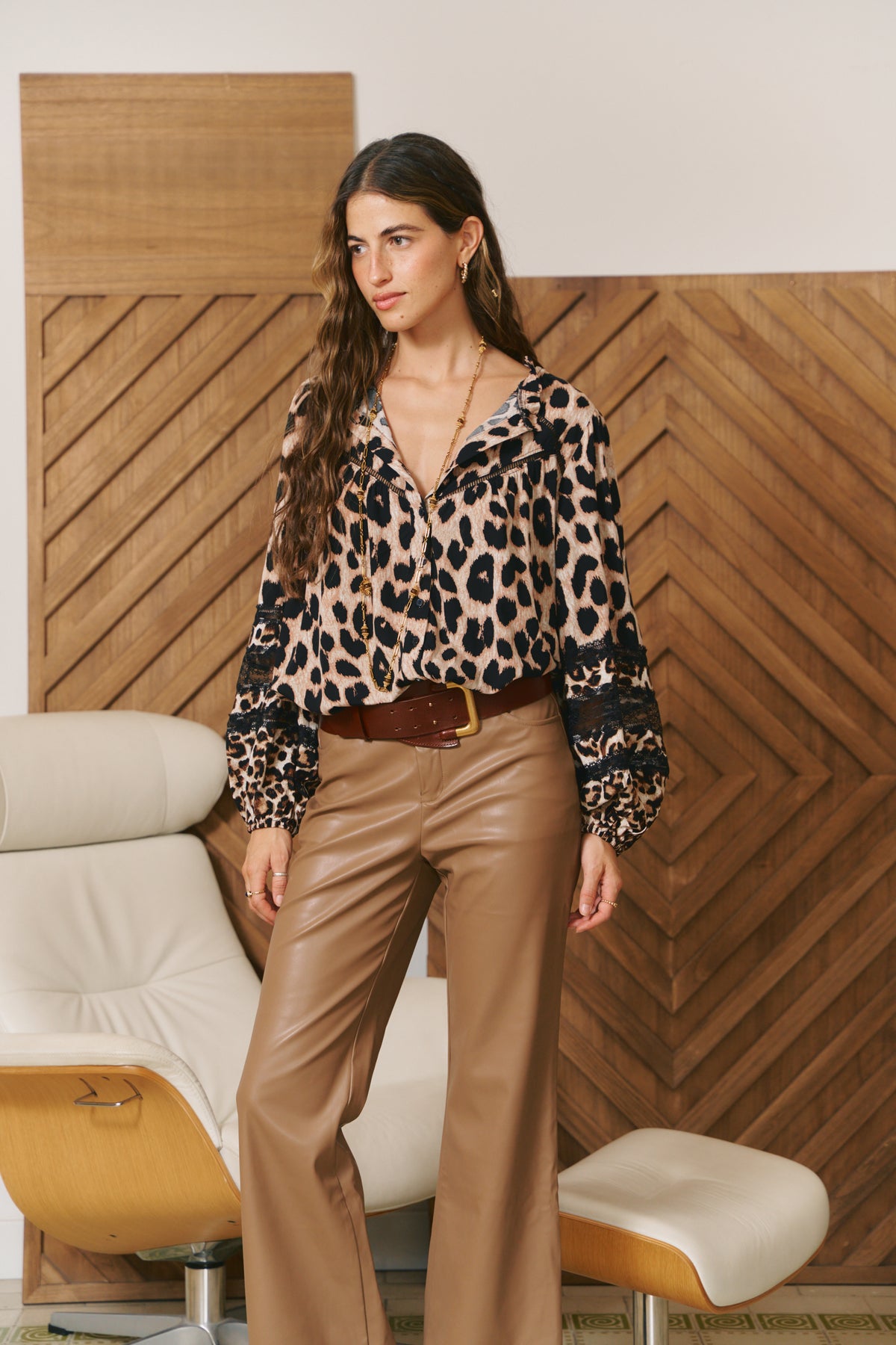 UNTAMED PRINT ELIZA BLOUSE