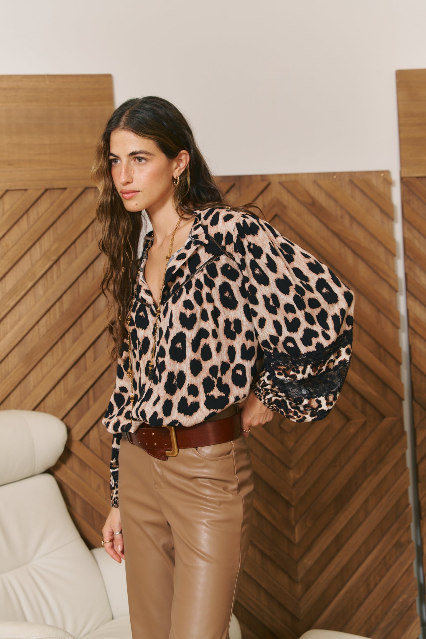 UNTAMED PRINT ELIZA BLOUSE