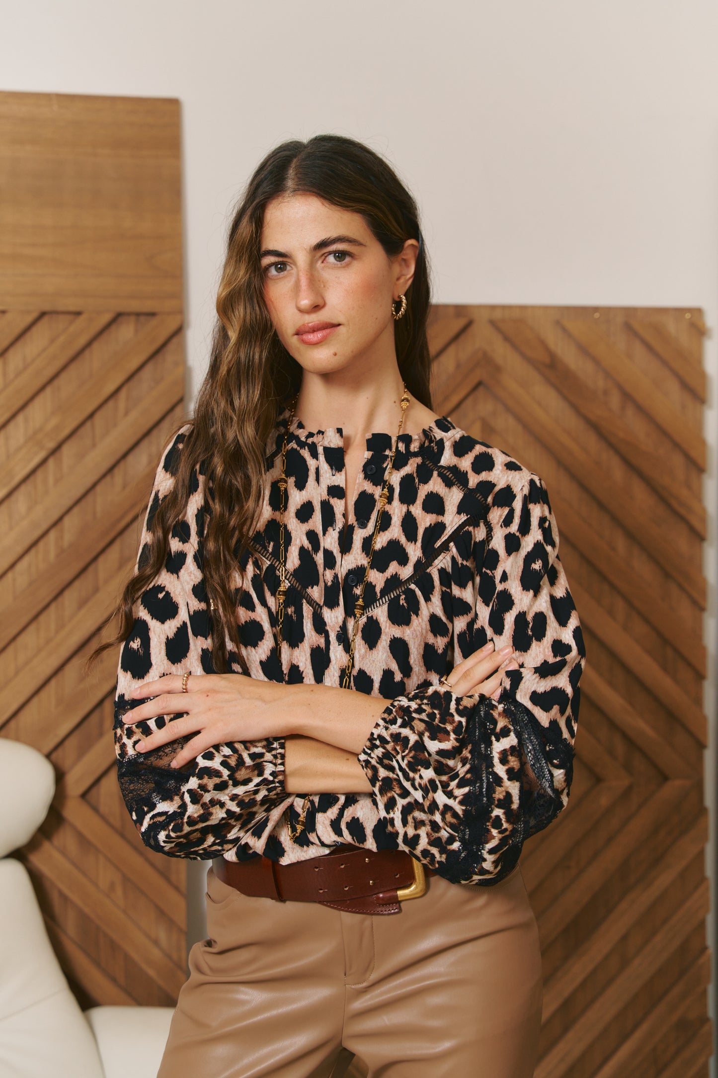 UNTAMED PRINT ELIZA BLOUSE