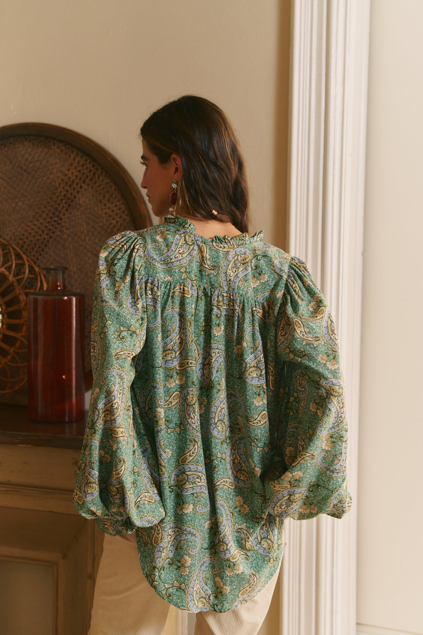 SAGEWOOD PRINT CLARA BLOUSE