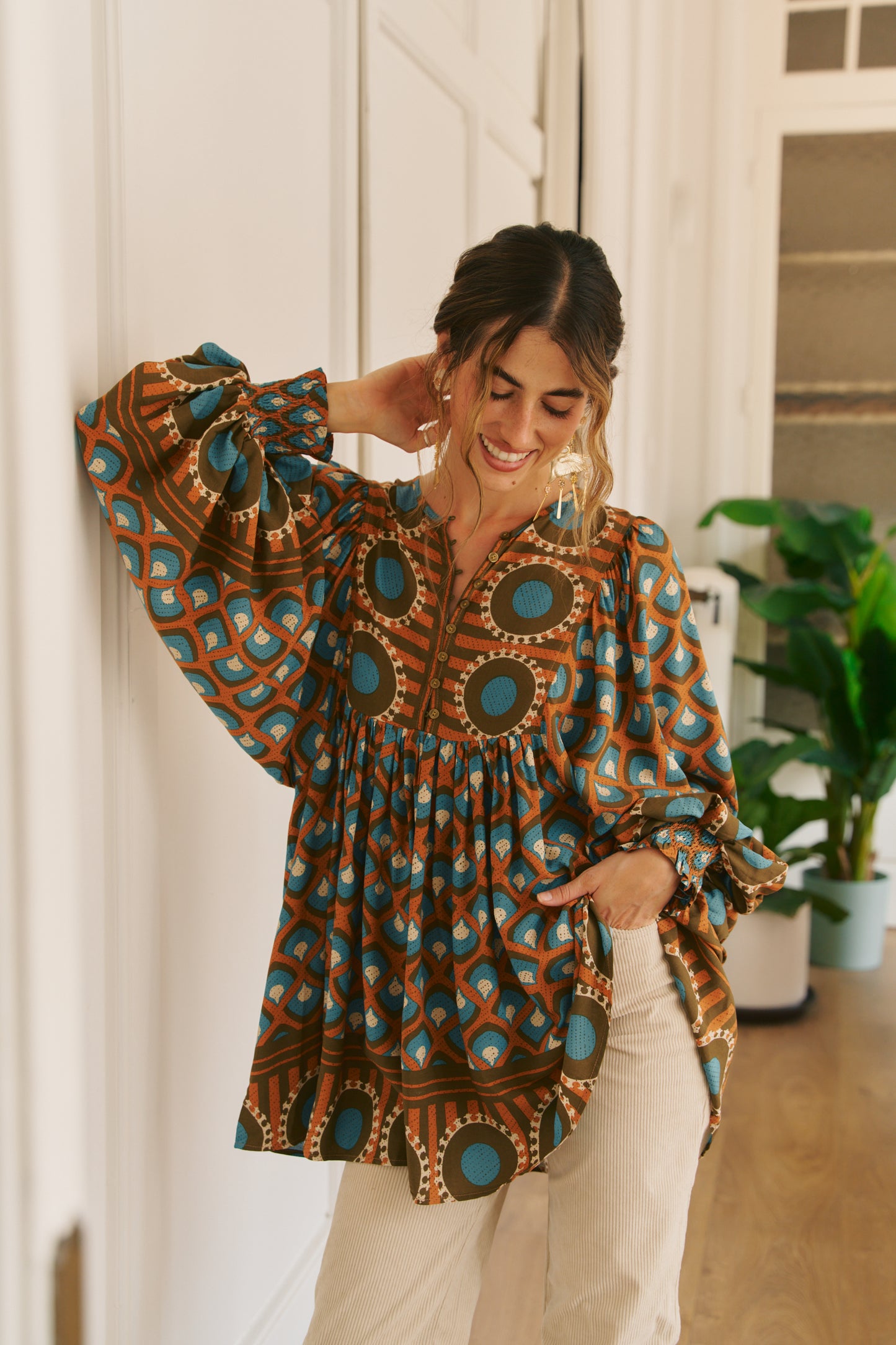 BIANCA PRINT PALOMA BLOUSE