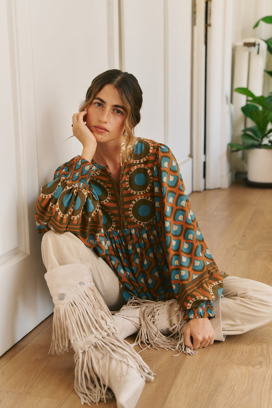 BIANCA PRINT PALOMA BLOUSE